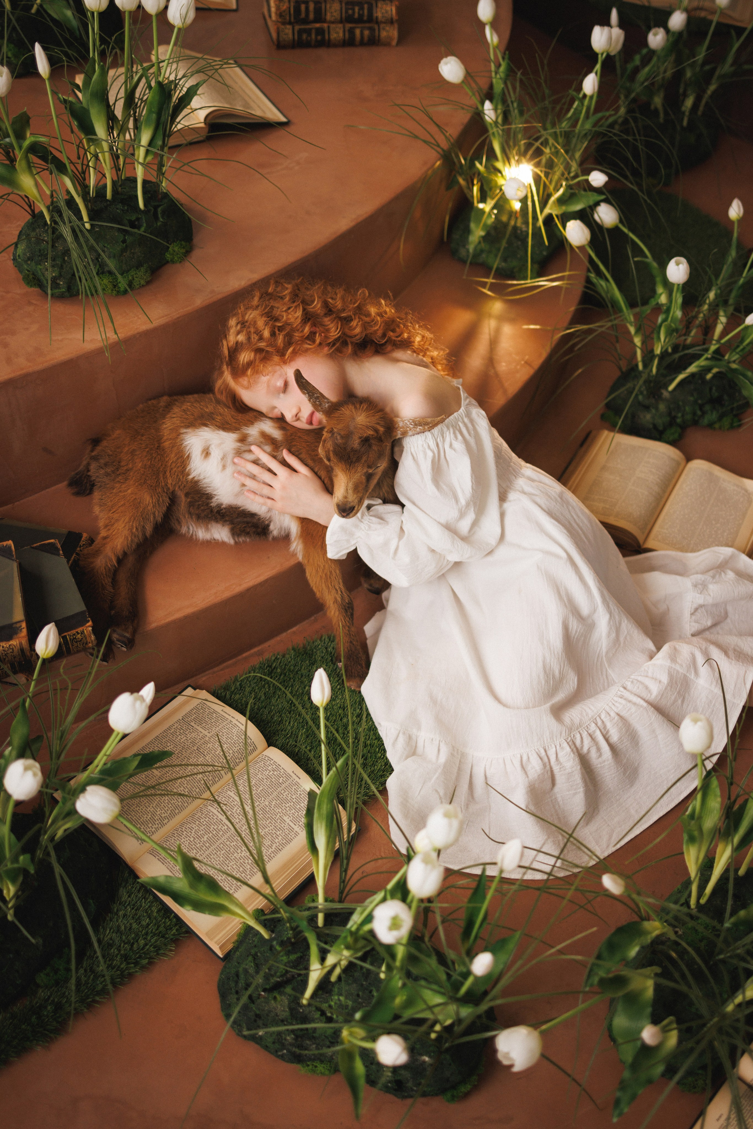 Сказочная фотосессия с белыми Тюльпанами, фотостудия «Эль», город Краснодар. Семейный и детский фотограф в Краснодаре Анна Трашкова