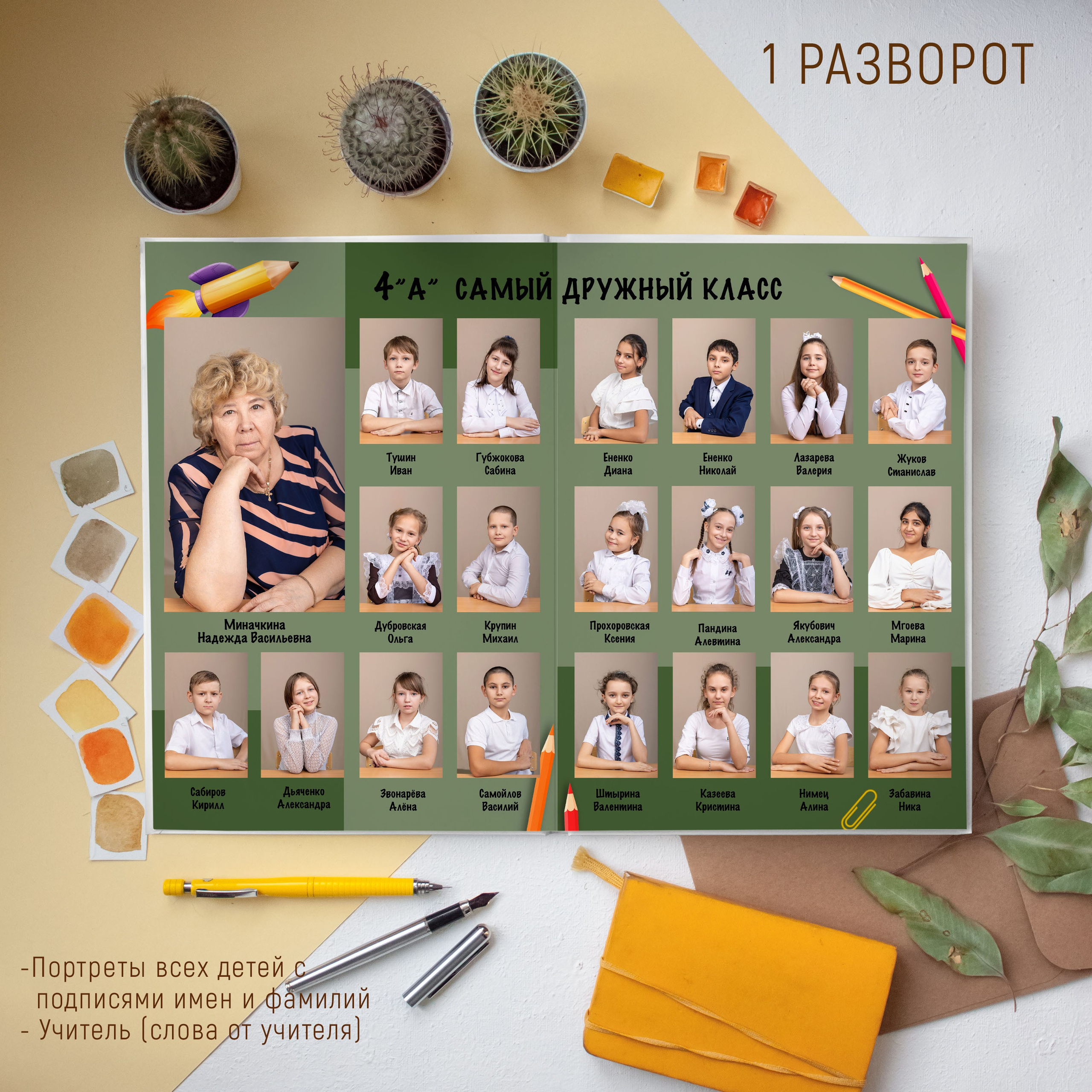 3 разворота 2500. Выпускные альбомы Майкоп, Краснодар Елена Золотарева