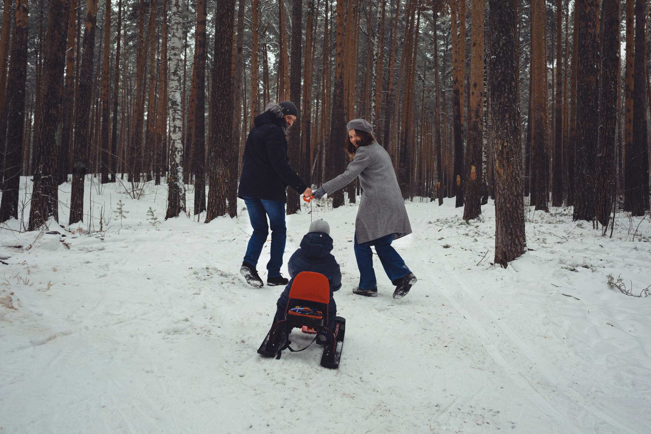 Семейная фотосессия в зимнем лесу. Марина Рерих — портретный фотограф в Екатеринбурге