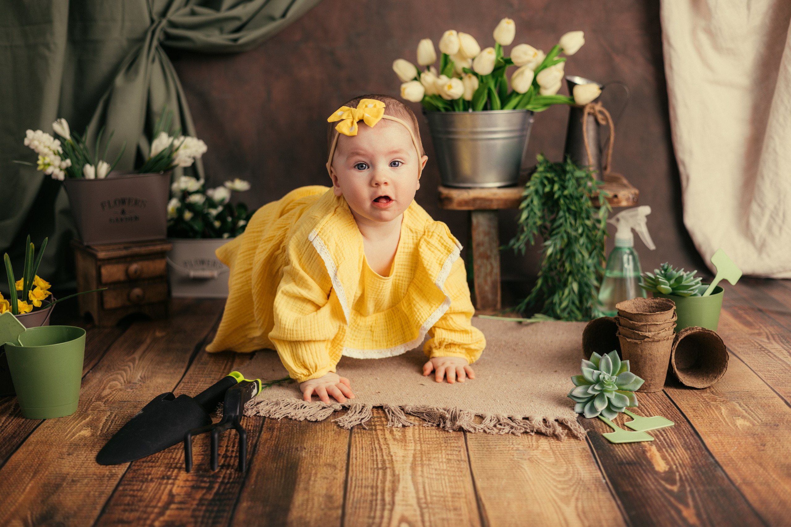 Цветочница. Фотограф новорождённых Екатерина Боброва. Ульяновск