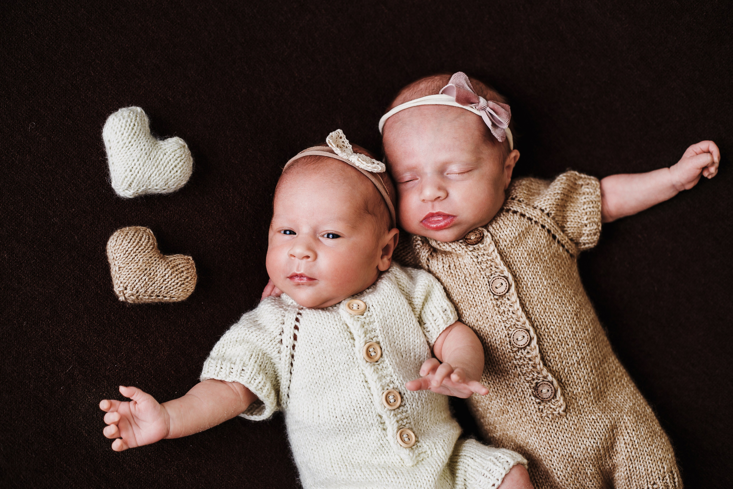 Таисия и Есения, пакет «Стандарт», 21 день. Фотограф новорождённых Екатерина Боброва. Ульяновск