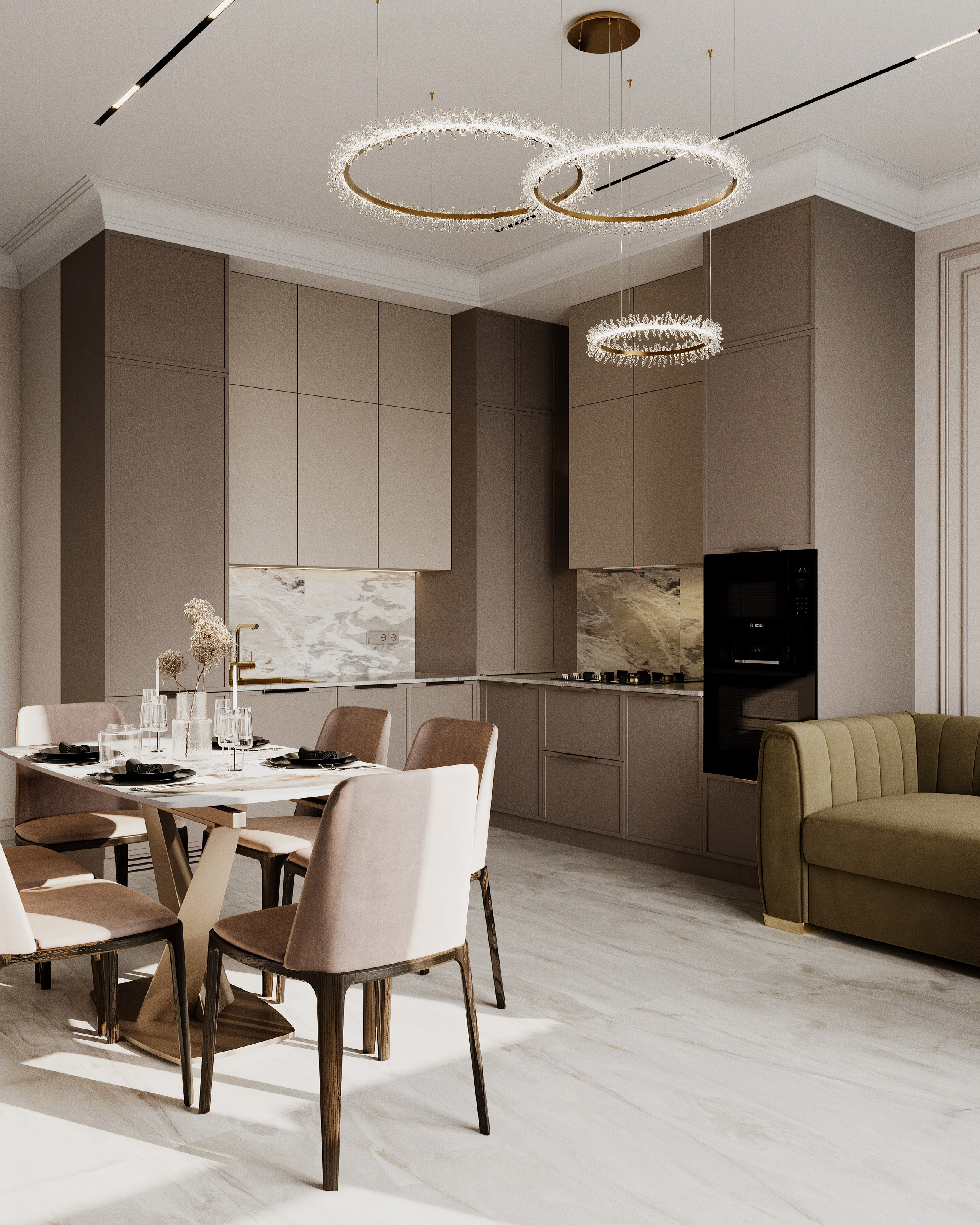 Земнухова Кухня-гостиная Финал. Визуализатор Векшина Елена