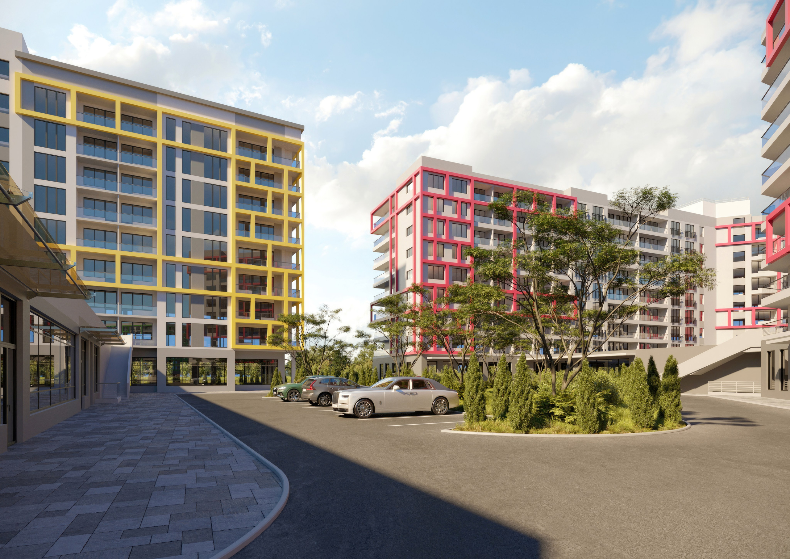 Жилой квартал — 3D-визуализация архитектуры и благоустройства. 3Д Визуализация Интерьера и Архитектуры