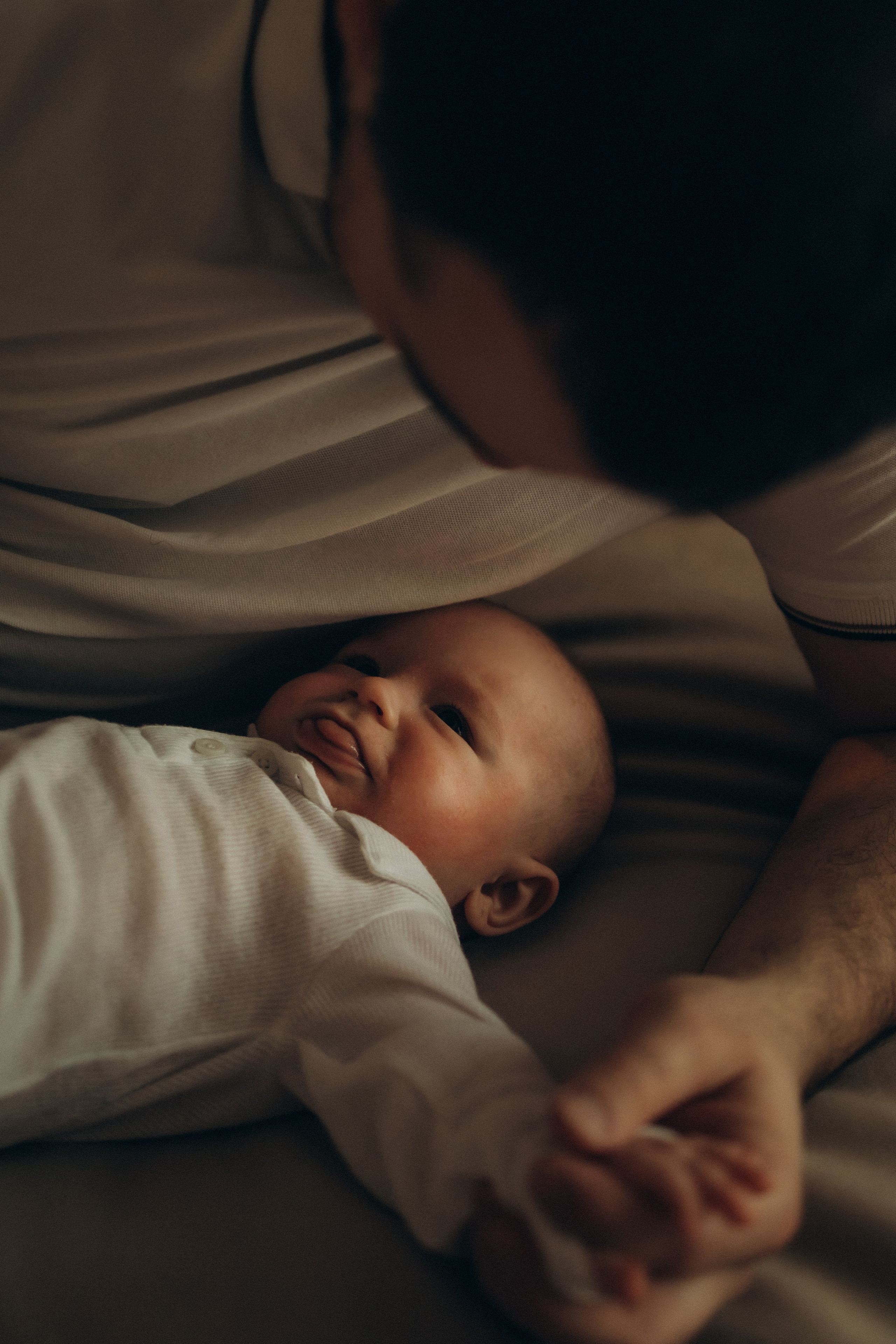 Наташа, Сережа и малыш Левушка. Семейный, домашний, ньюборн фотограф Москва Цветкова Елизавета