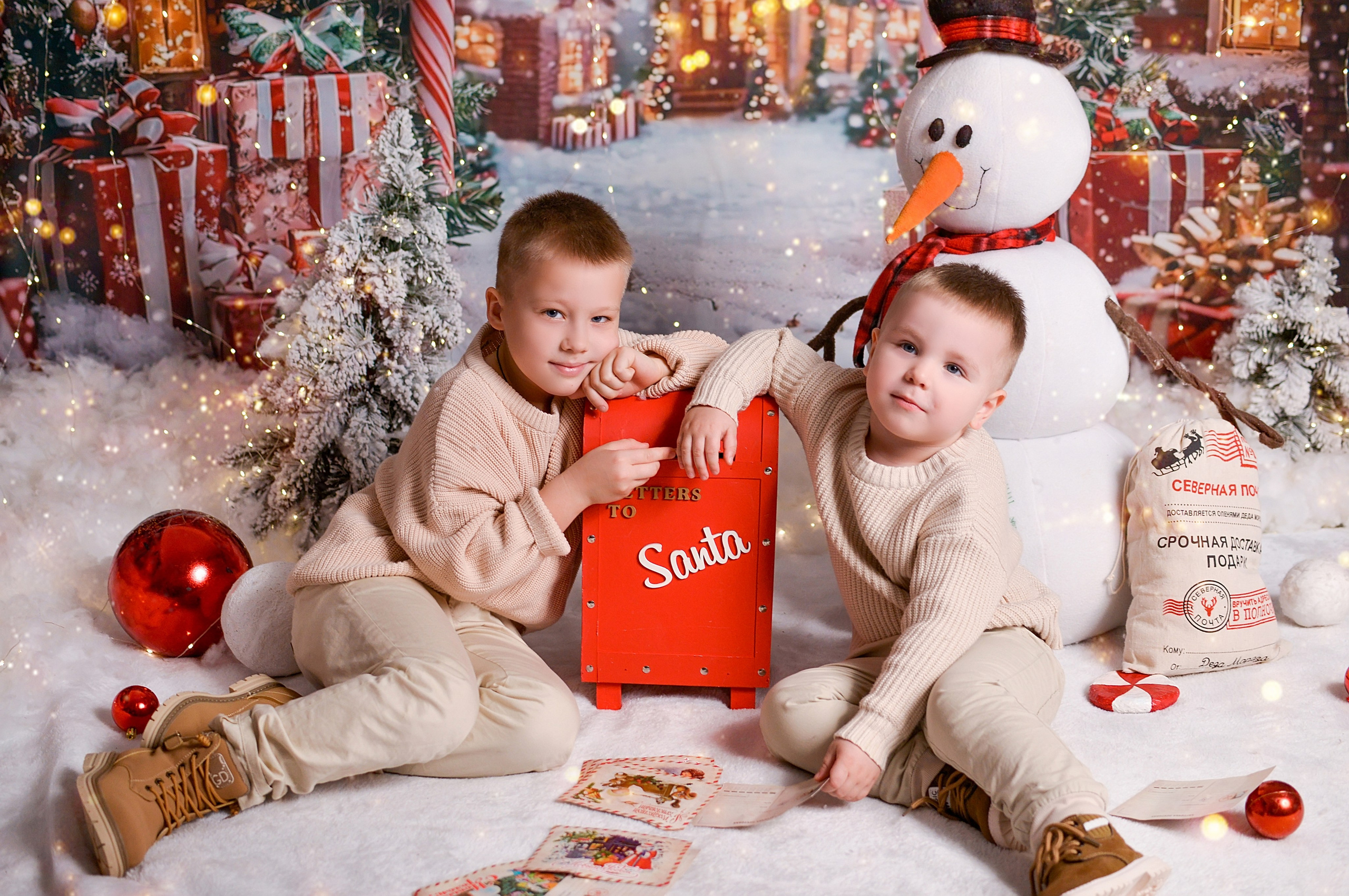 Новогодняя семейная фотосессия в Краснодаре 2023-2024. Фотограф новорожденных Краснодар Малышенко Надежда