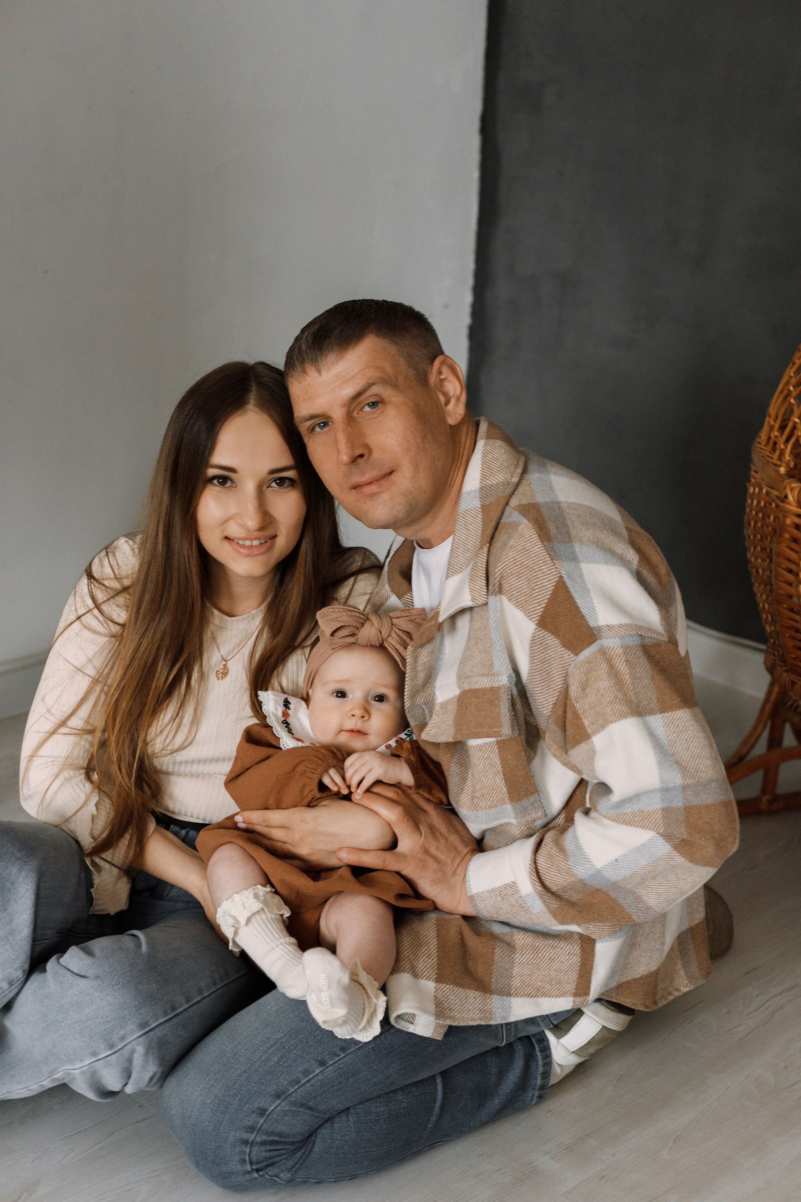 Оля, Алексей и Кариночка фотостудия Фабрика. Фотограф Александра Сыщенко