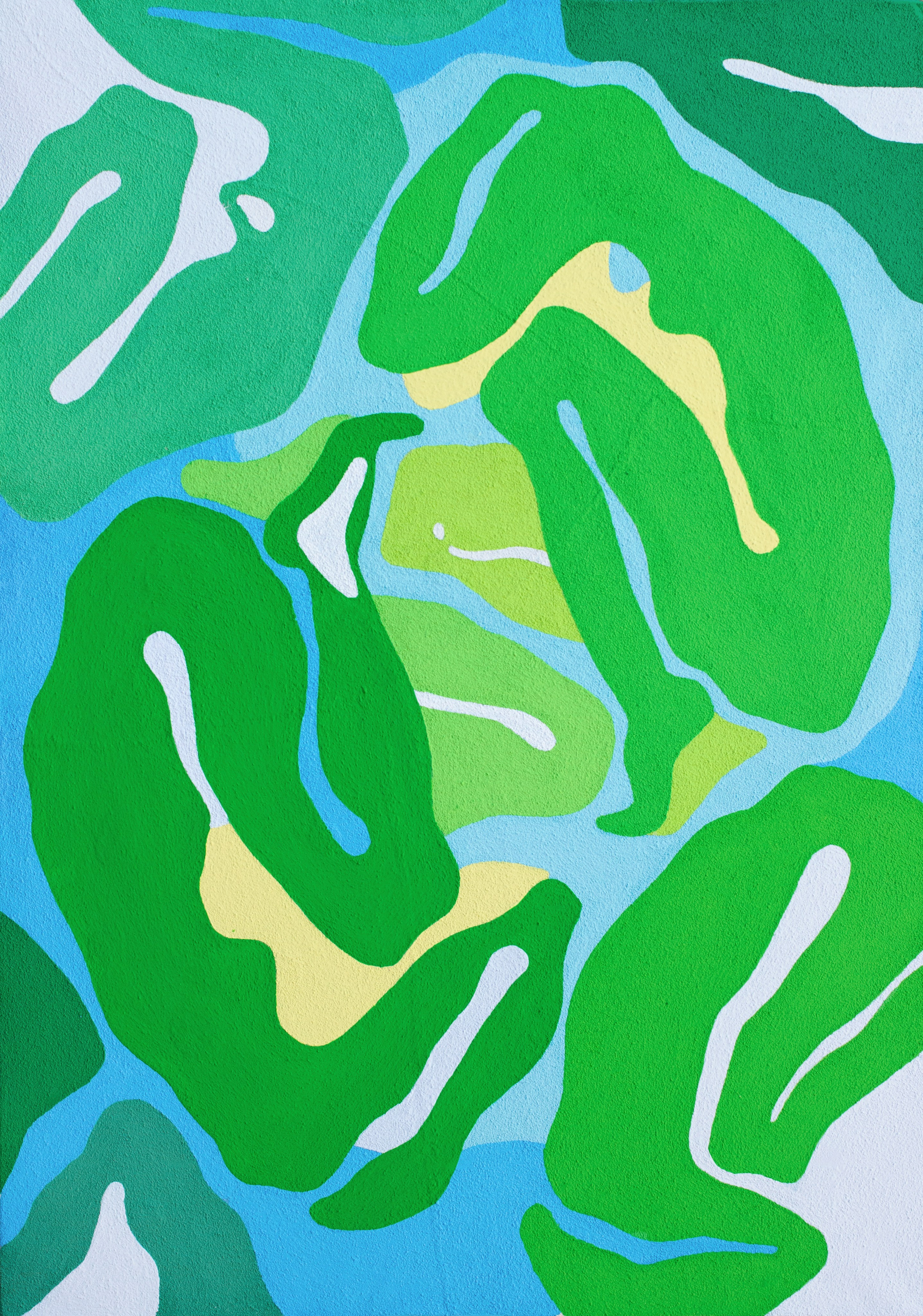 ЗАБОЛОЧЕННЫЕ ЗЕМЛИ бумага, манка, гуашь, колеровочная паста 50х70 см 2020 г 30.000 р