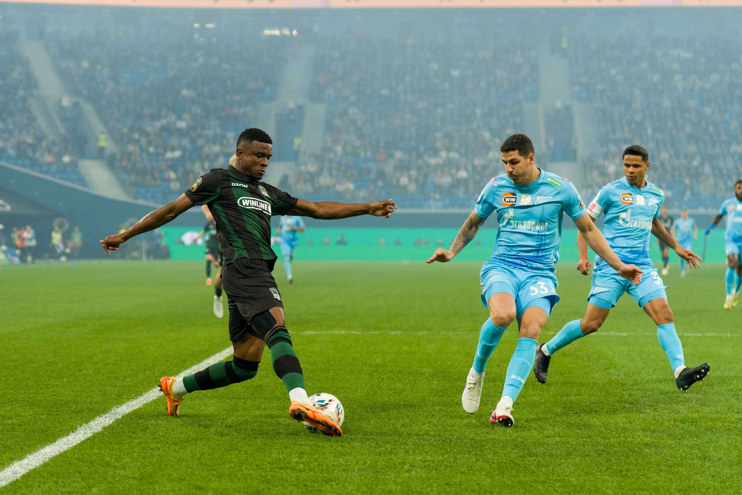 Зенит — Краснодар 1:1: фотогалерея матча 24-го тура РПЛ на Газпром Арене | Антон Гауф. Спортивный фотограф в Санкт-Петербурге | Антон Гауф