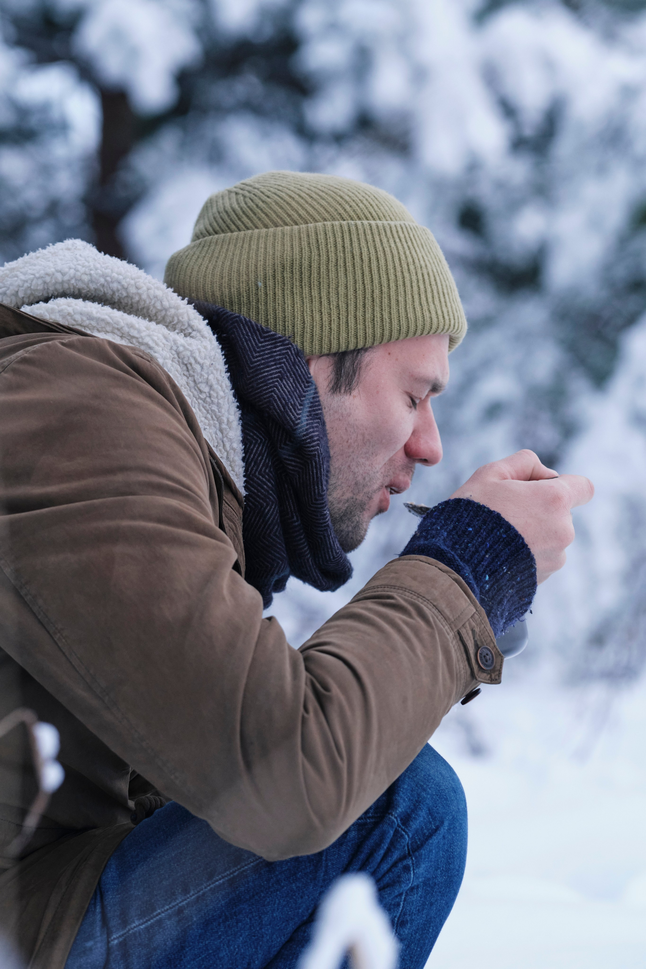 Зимняя фотосессия с вкусной едой на горелочке. Елена Павленко. Фотограф. Москва