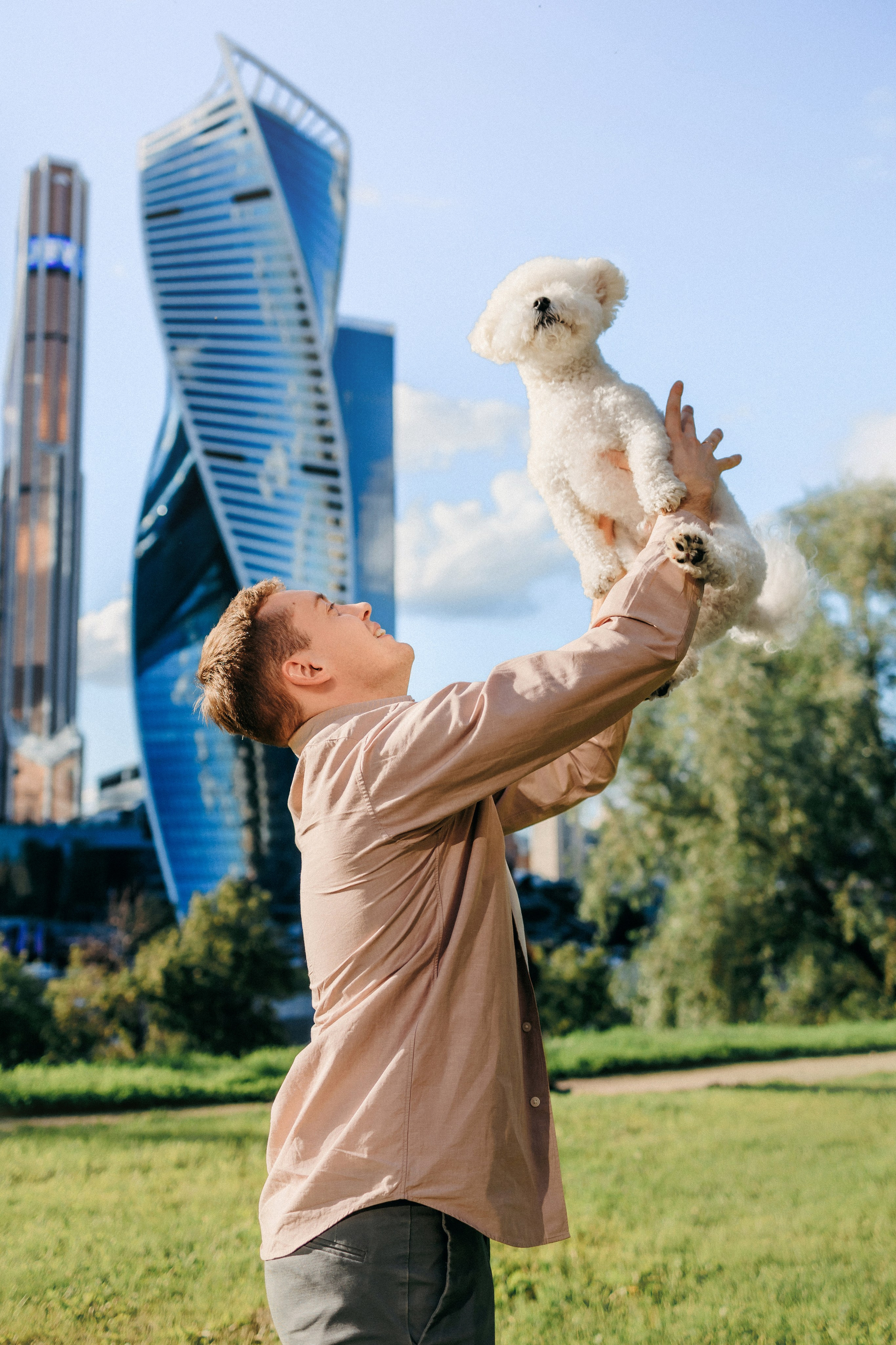 Марина, Данил и Бруно. Фотограф-анималист Елена Радченко, Москва