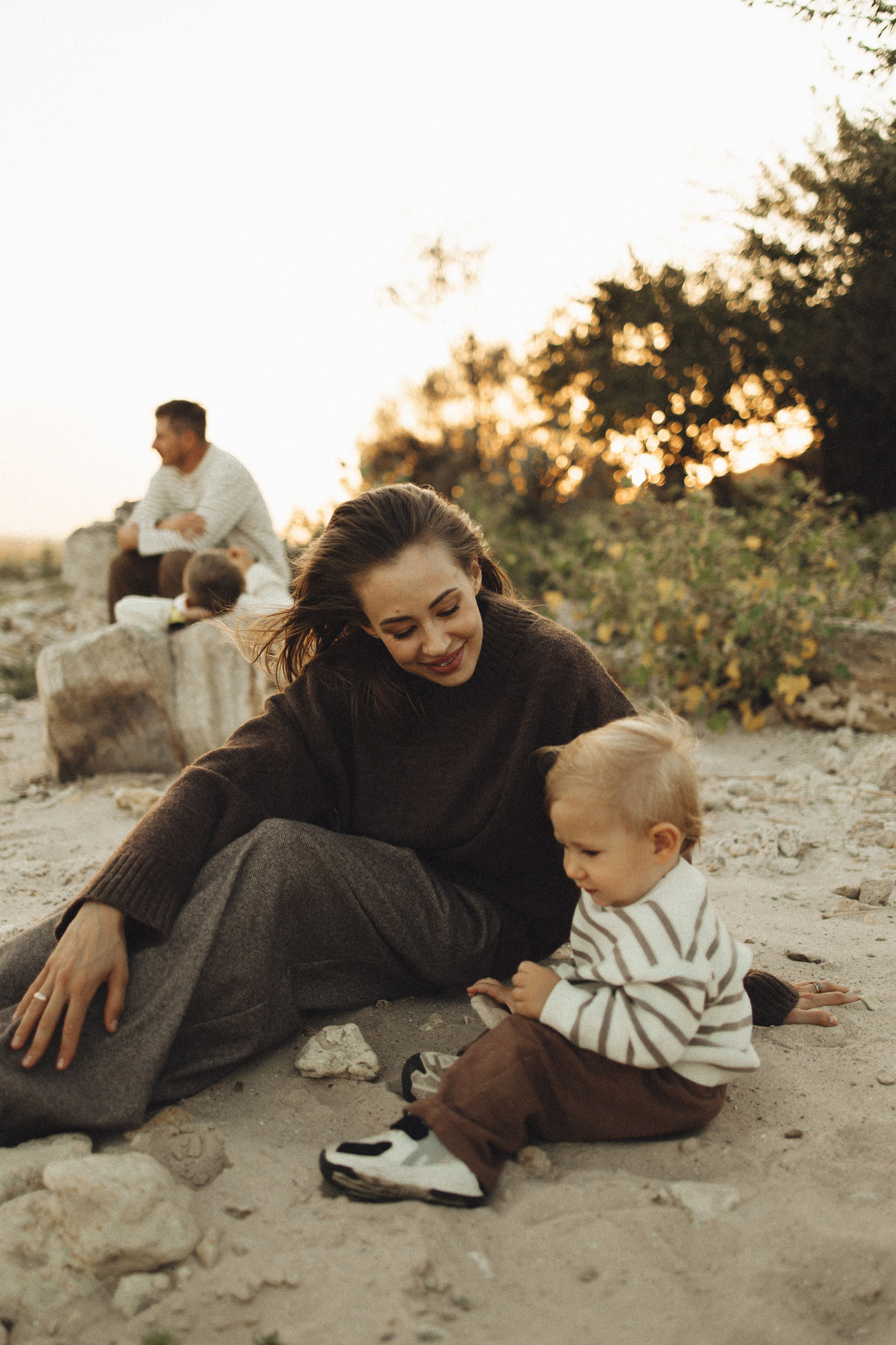 Семейная история, закат в Мержаново. Семейный и детский фотограф, таганрог, ростов-на-дону