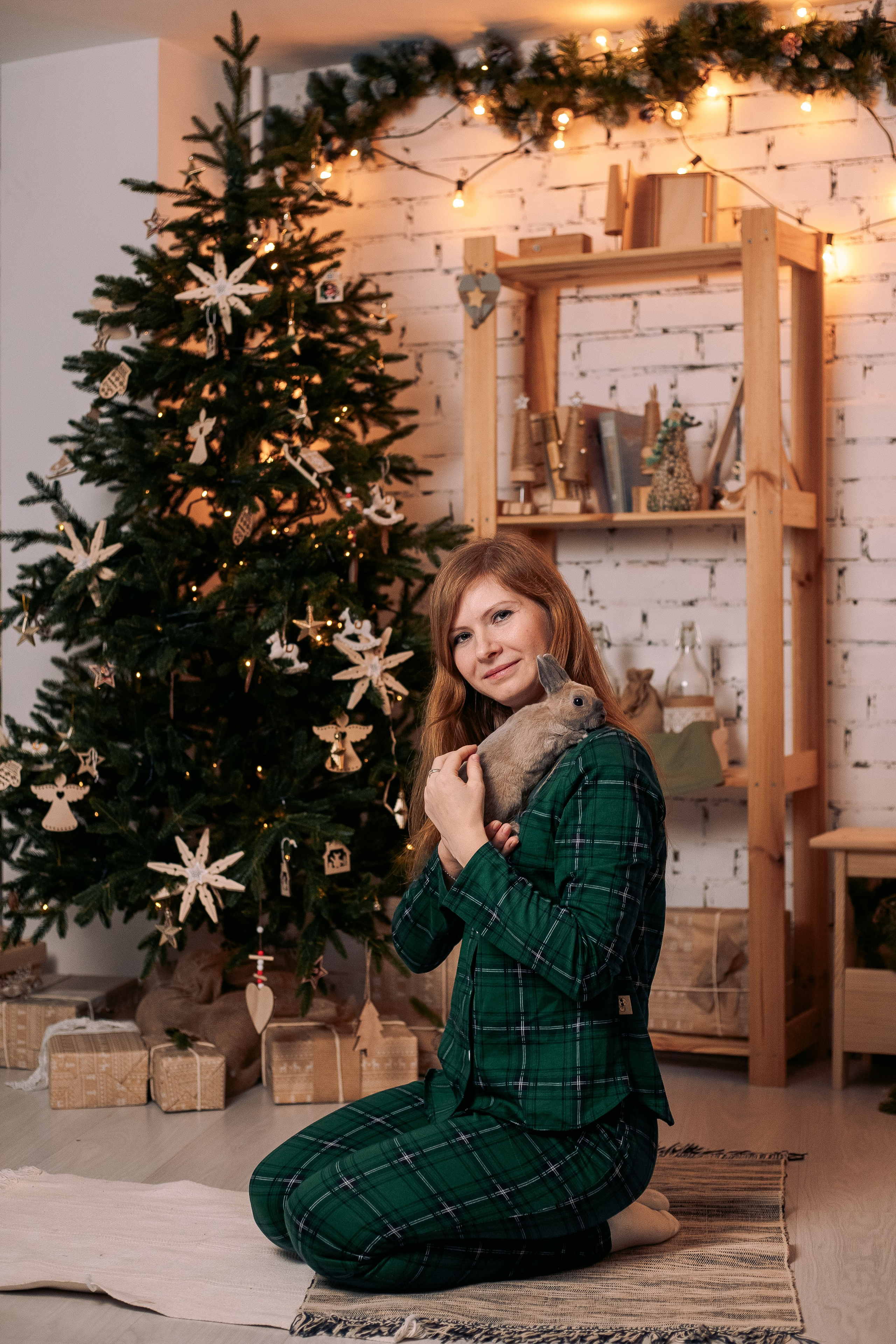 Новогодняя семейная фотосессия в фотостудии в пижамах. Фотограф в Санкт-Петербурге, Анна Скворцова