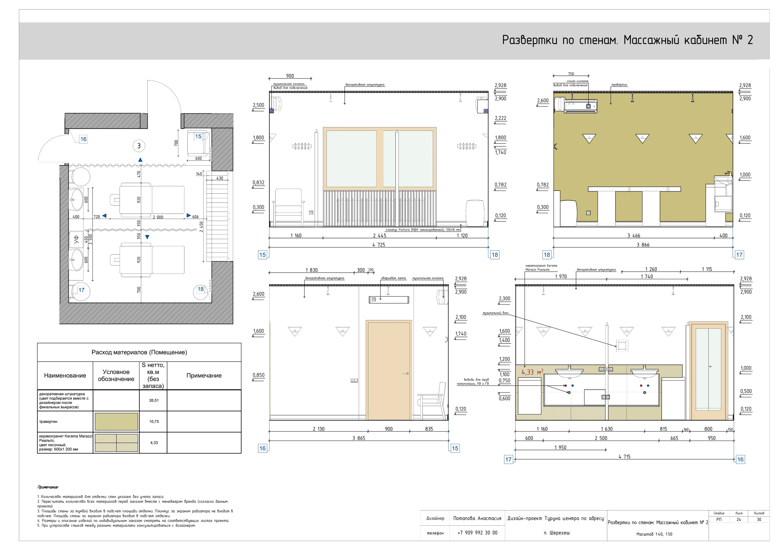 Массажный центр Turuna. LACONICA INTERIOR DESIGN