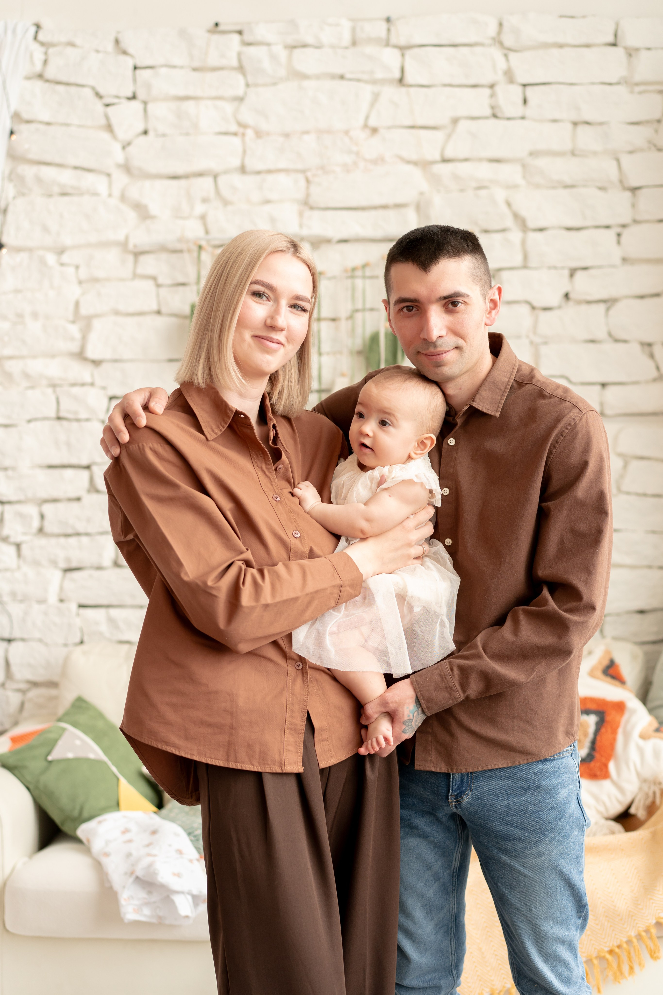 Машенька с мамой и папой!. Детская, семейная фотостудия в Санкт-Петербурге ТЕПЛО