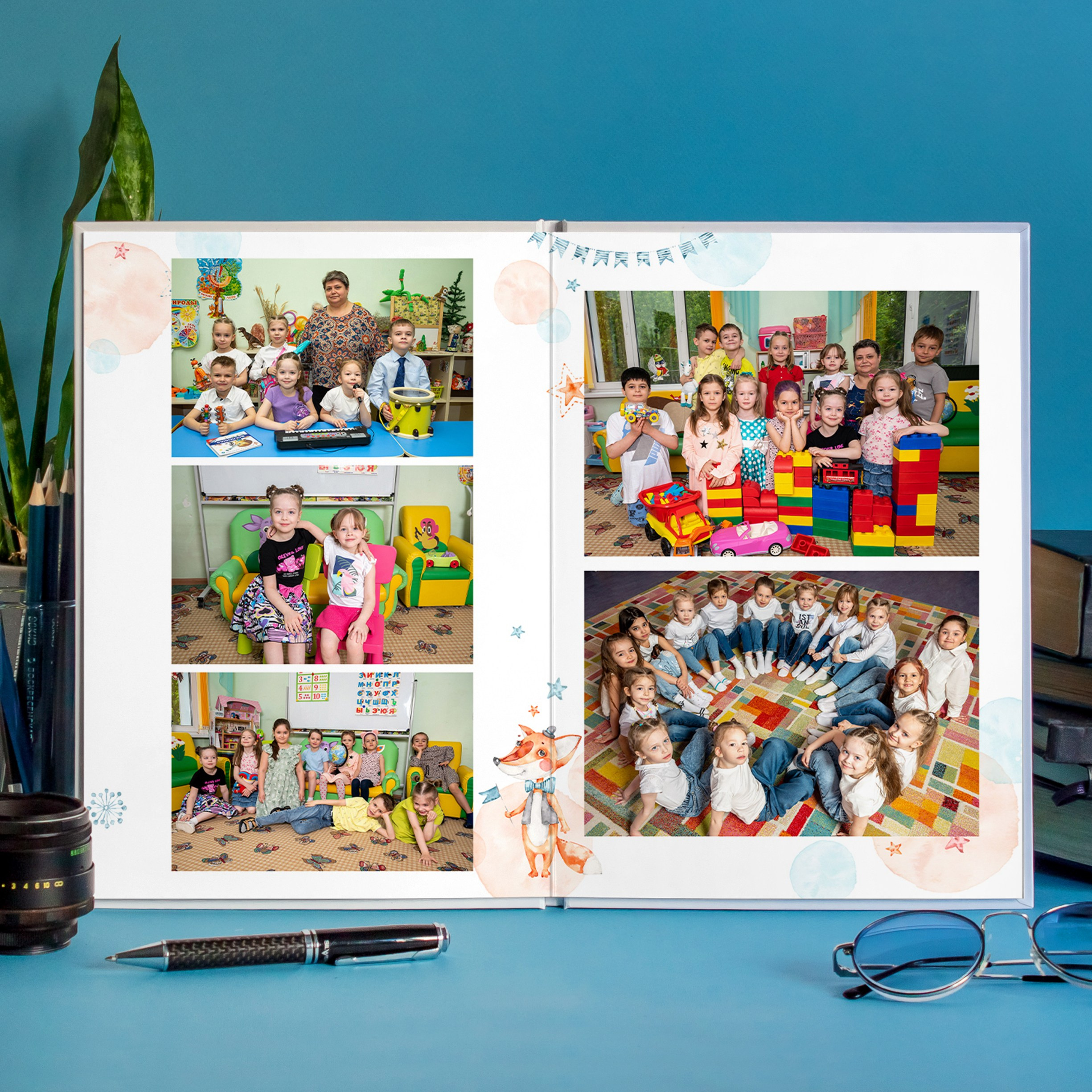 Лисята 21 на 30 см. Семейный и детский фотограф в детских садах и школах