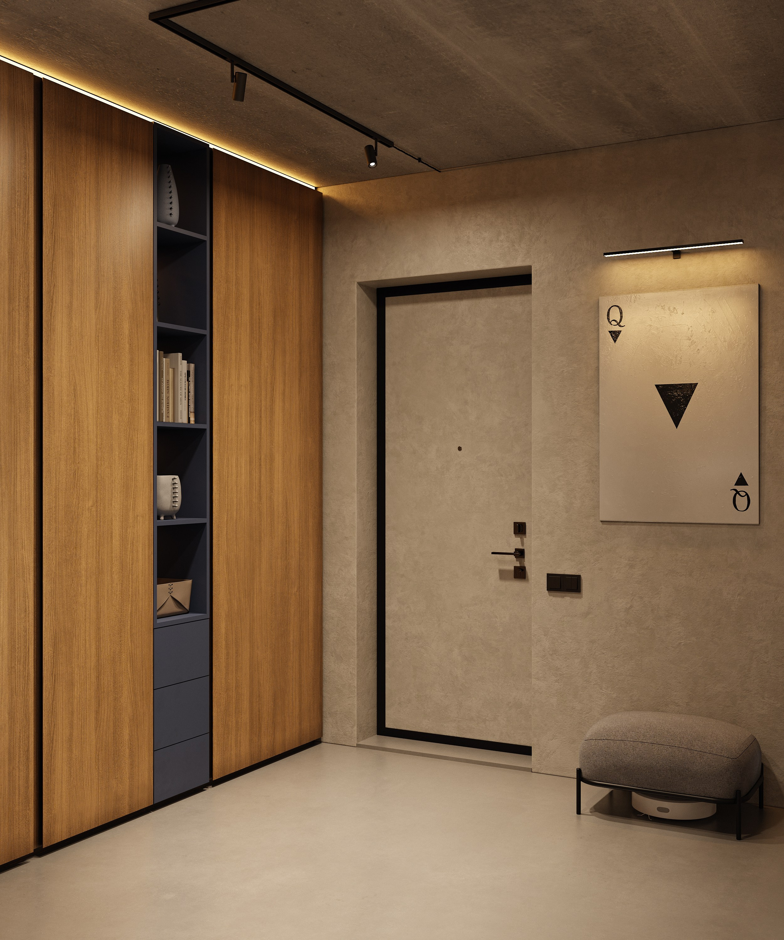 Graphic Minimalism | Design by Yuliya Shpeter. Interior visualisation | avocado.render