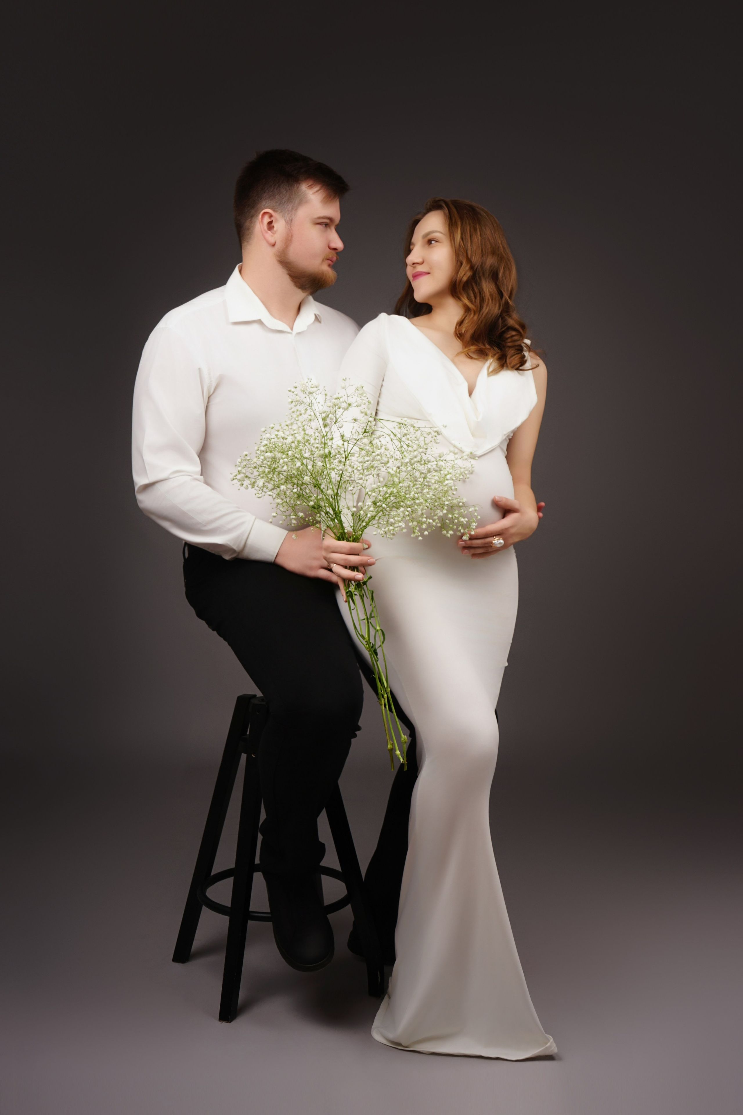 Съёмка беременности в моей фотостудии «НЕБО». Женский фотограф в Химках Алёна Ленёва