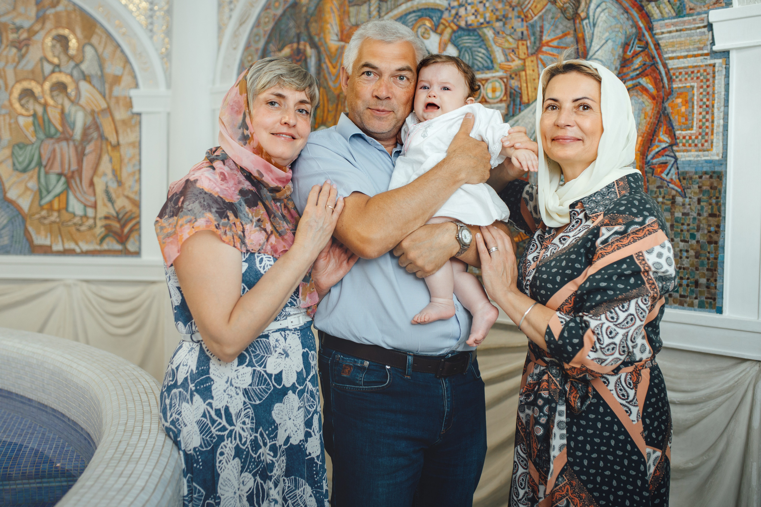 Крещение Аделины, храм Святой Троицы, июль 2024