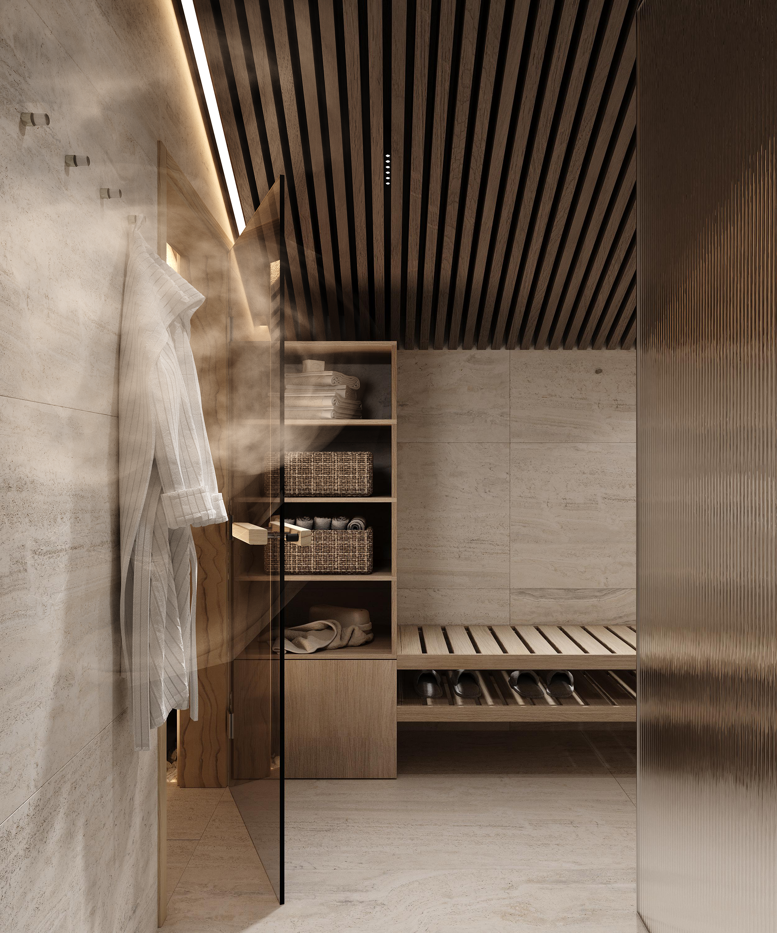 Сауна в частном доме. Дизайнер интерьера Еремина Юлия