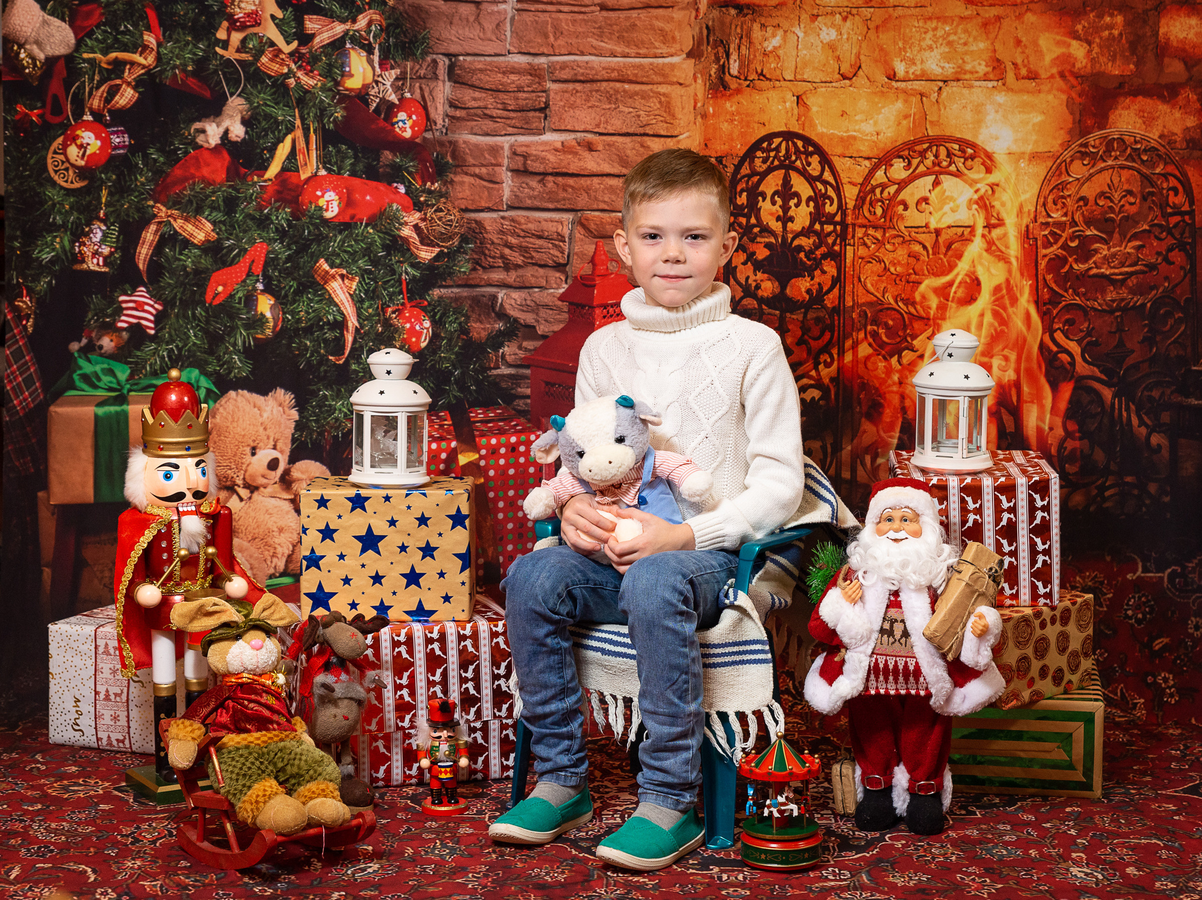 Выездная фотосессия ЗИМА у камина