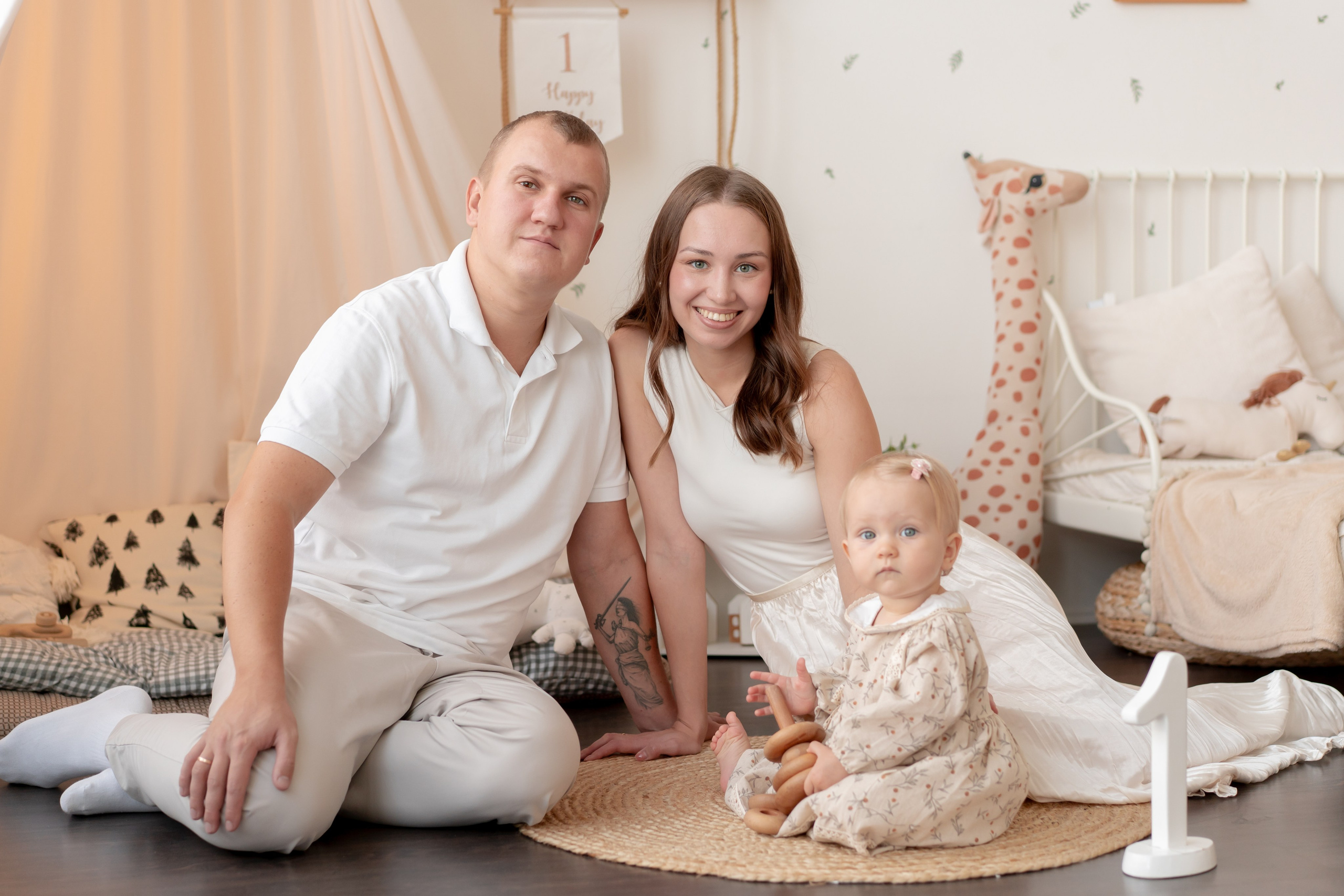 Евочке 1 годик!. Детская, семейная фотостудия в Санкт-Петербурге ТЕПЛО