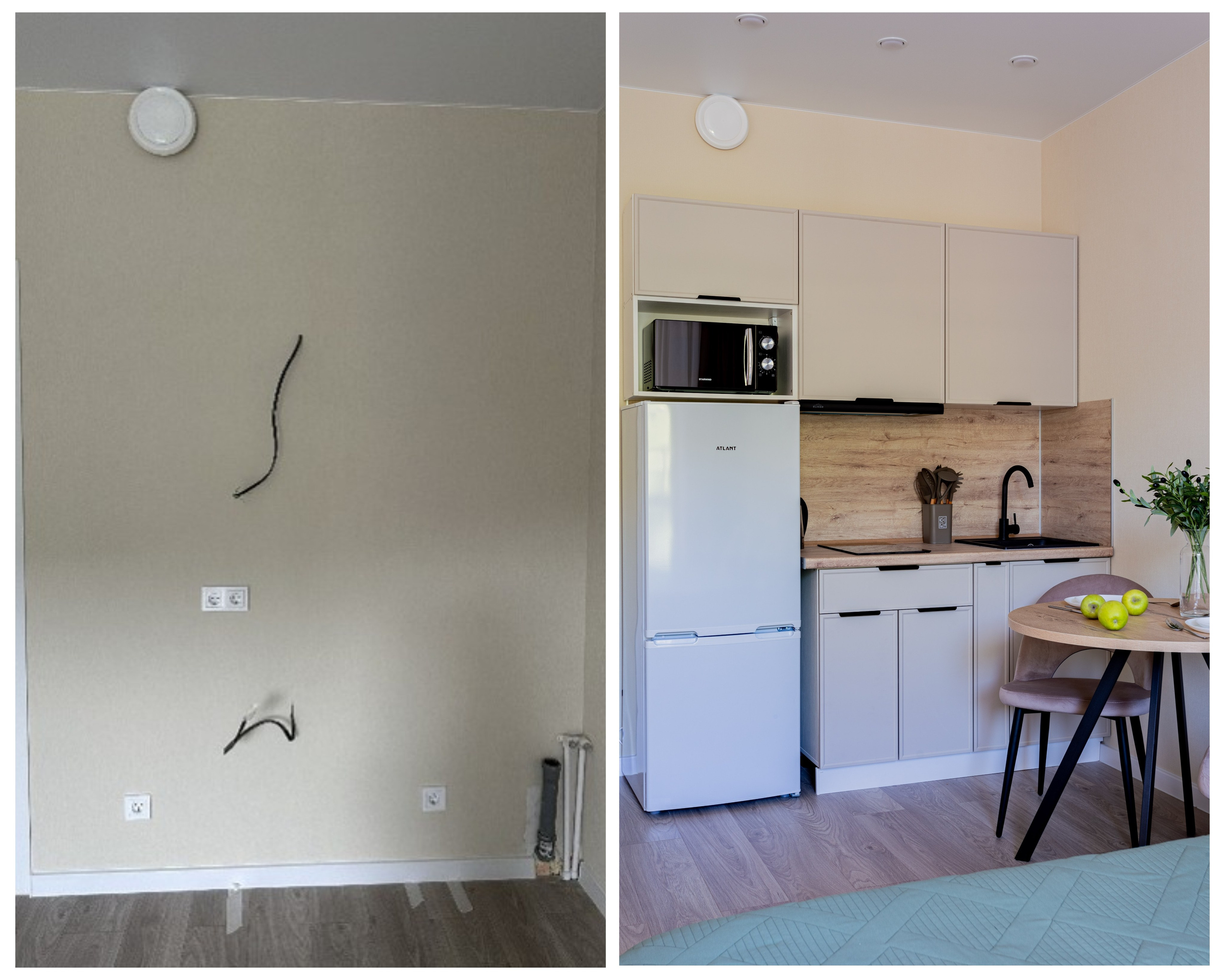 Комплектация студии с ремонтом от застройщика. Интерьерный фотограф. Хоумстейджер. Сочи/Адлер/Красная поляна