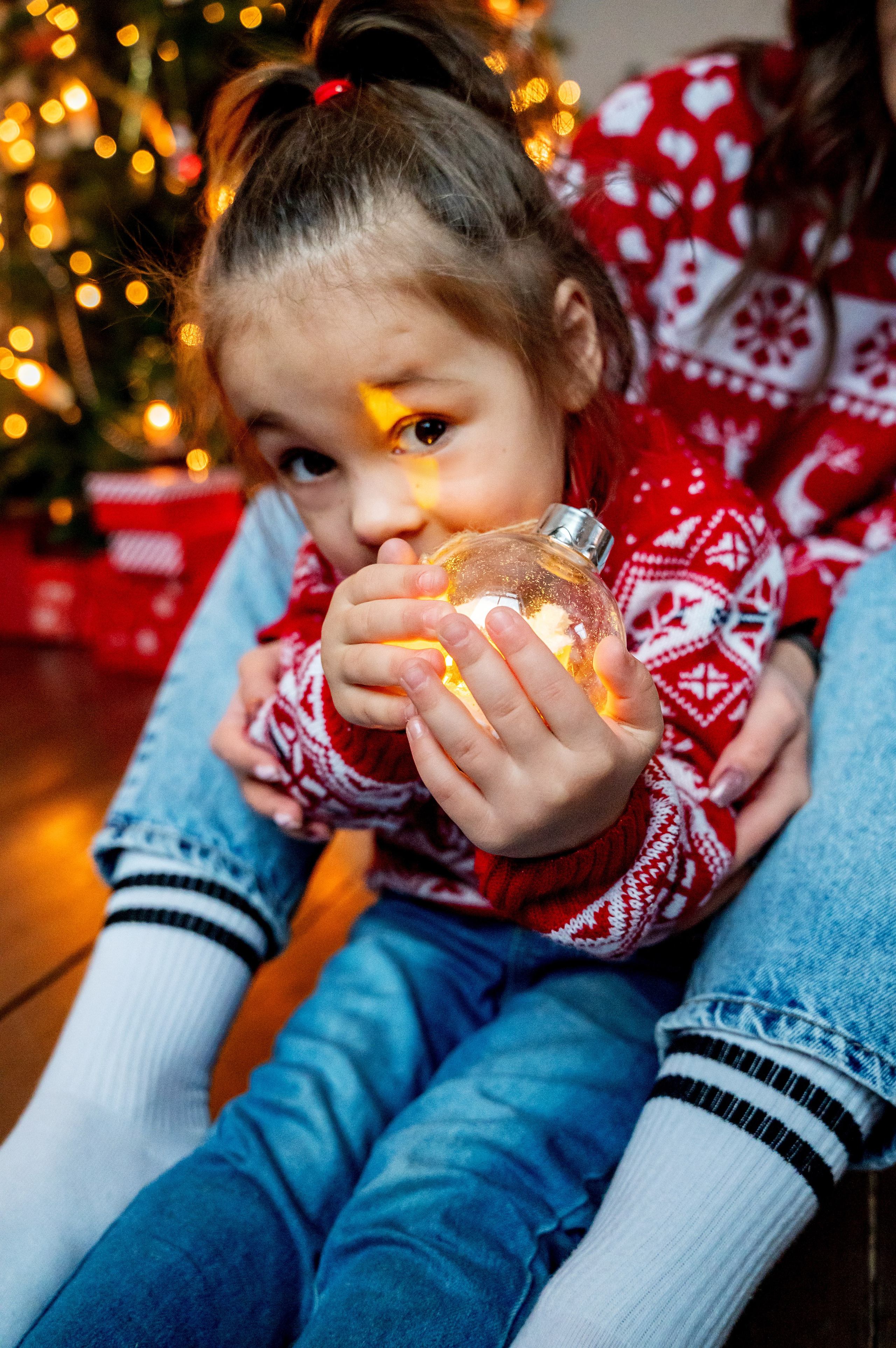 Новогодняя съёмка для мамы и дочки