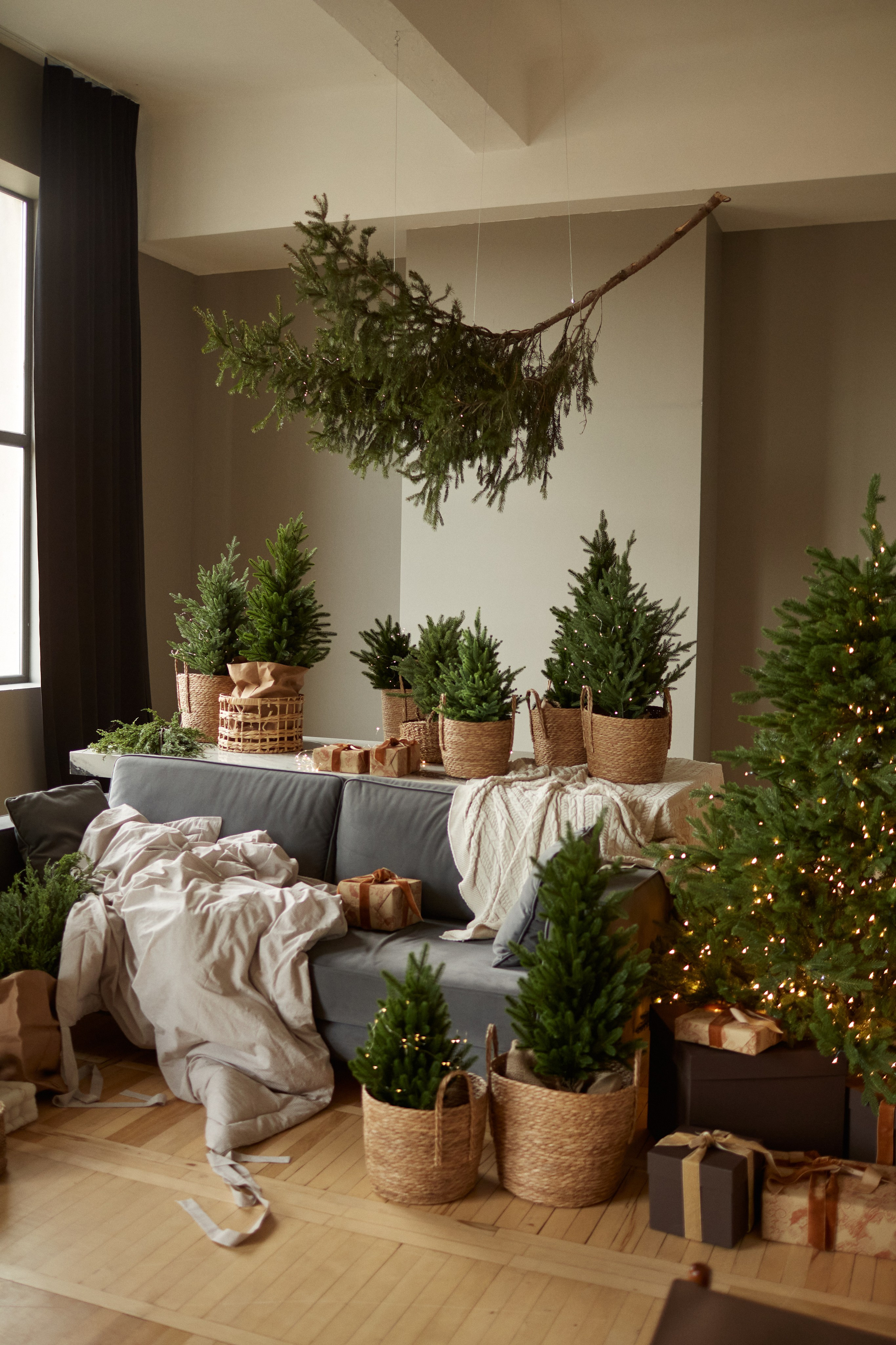 Новогодний интерьер фотостудии «Паркет», город Краснодар. Семейный и детский фотограф в Краснодаре Анна Трашкова