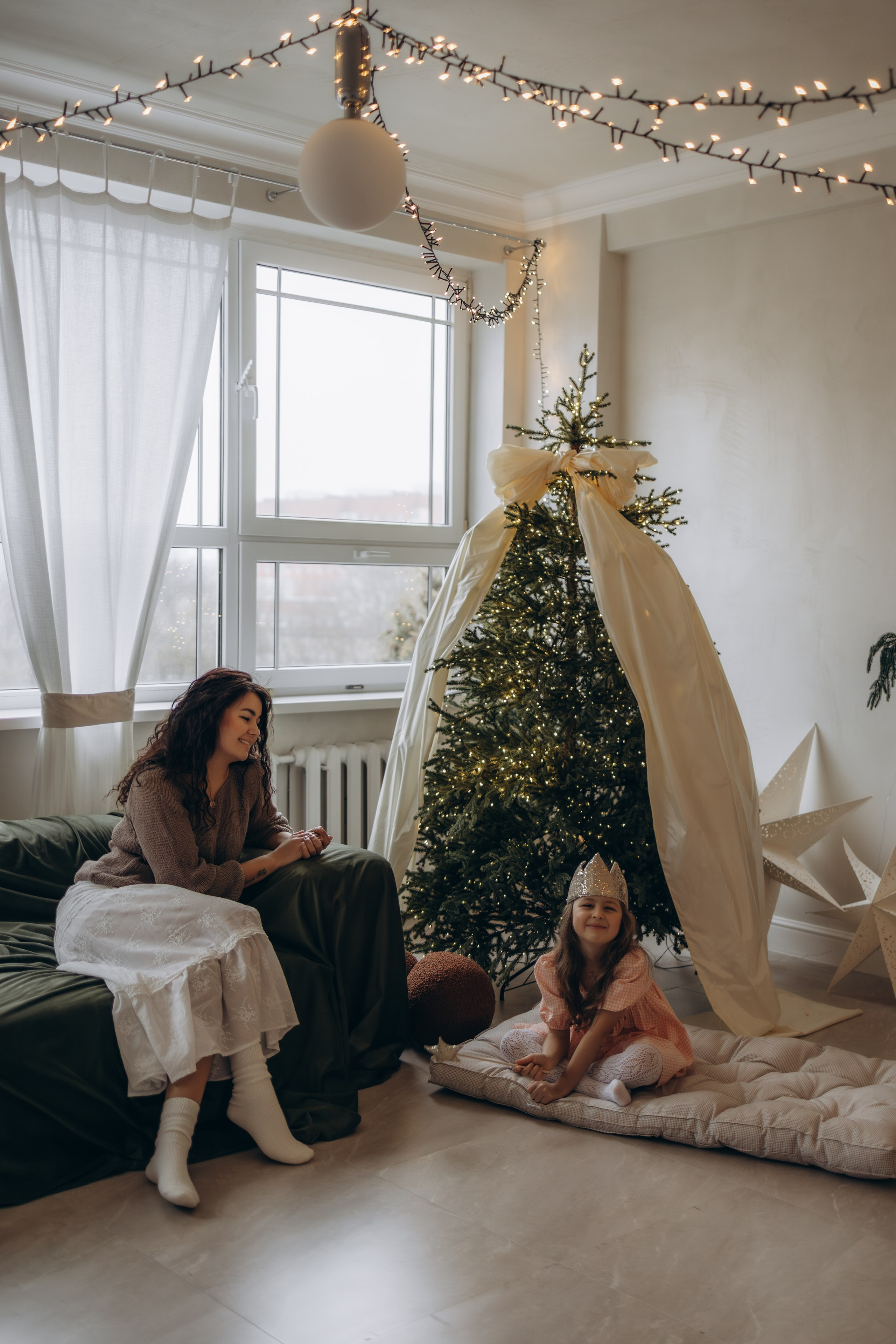 Мамочка и доченька в студии, г. Обнинск (Калужская обл.). Надежда Стар семейный и церковный фотограф в Жукове и Калужской области