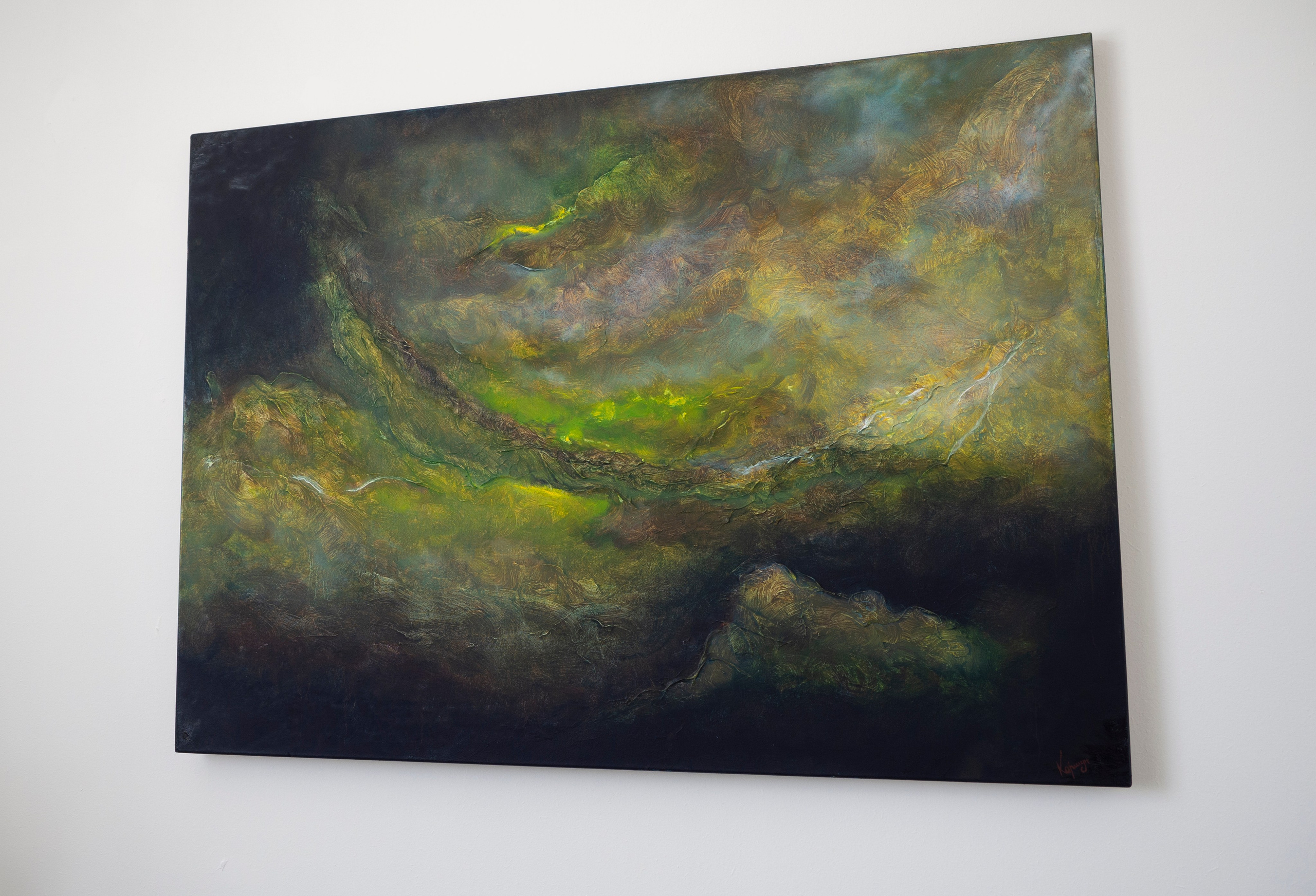 Abstract painting in the modern tonalist style. Pavel Korshun — Contemporary painter. Original abstract painting