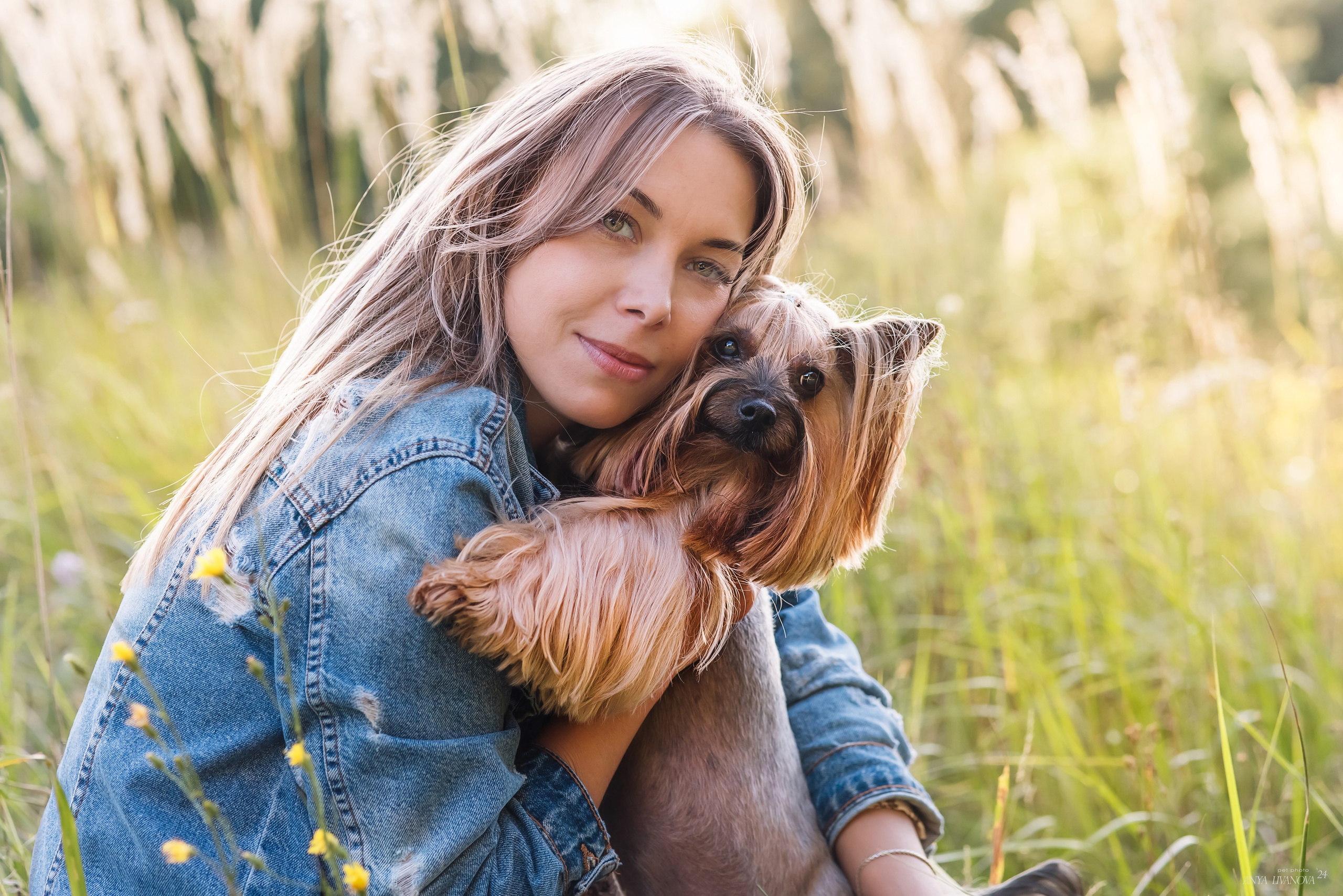 Катя и йорки. Фотограф анималист Аня Ливанова | Рыбинск