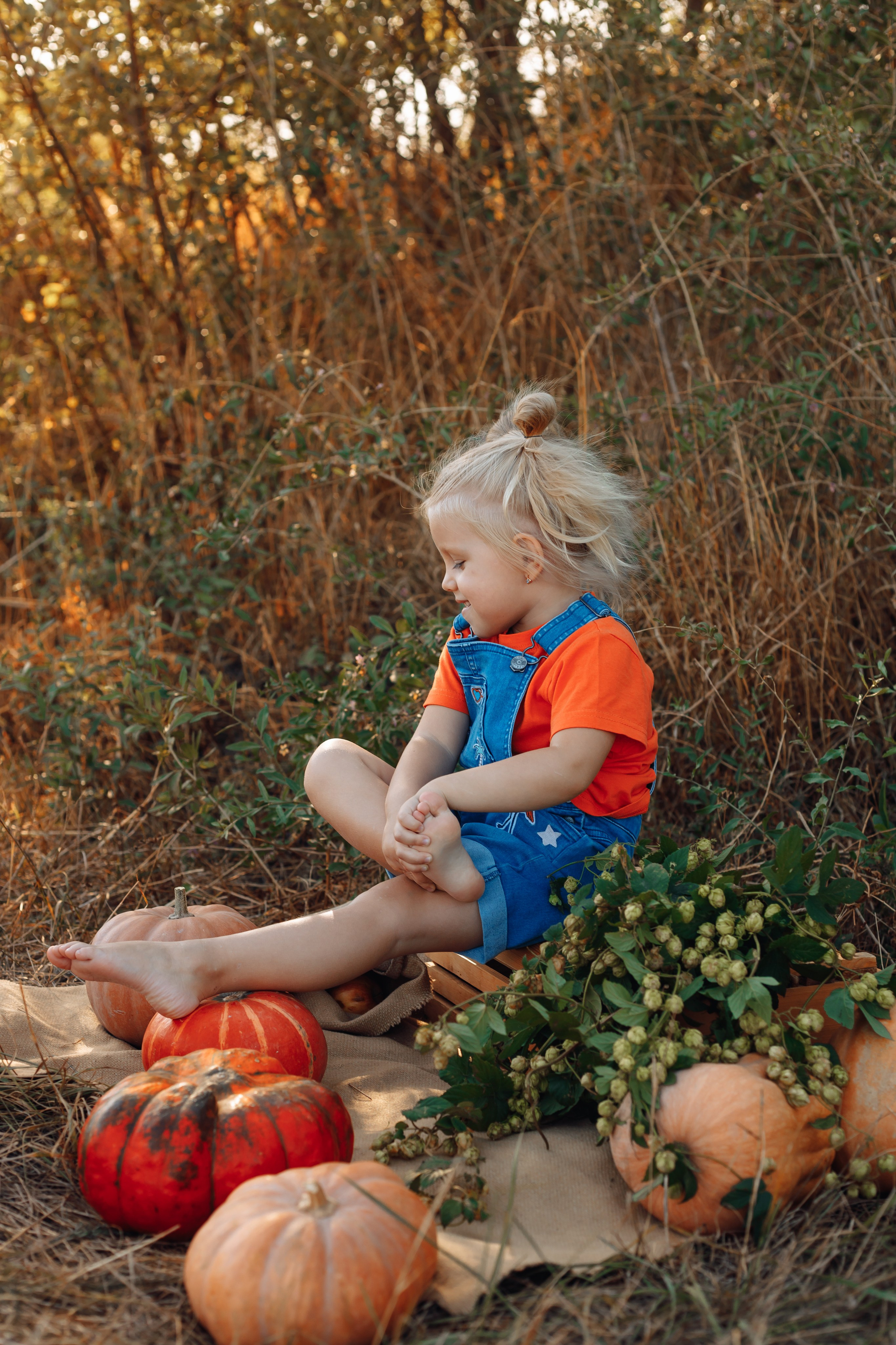 Фотосессия детская с тыквами. Свадебный и семейный фотограф в Краснодарском крае Мария Данилкина