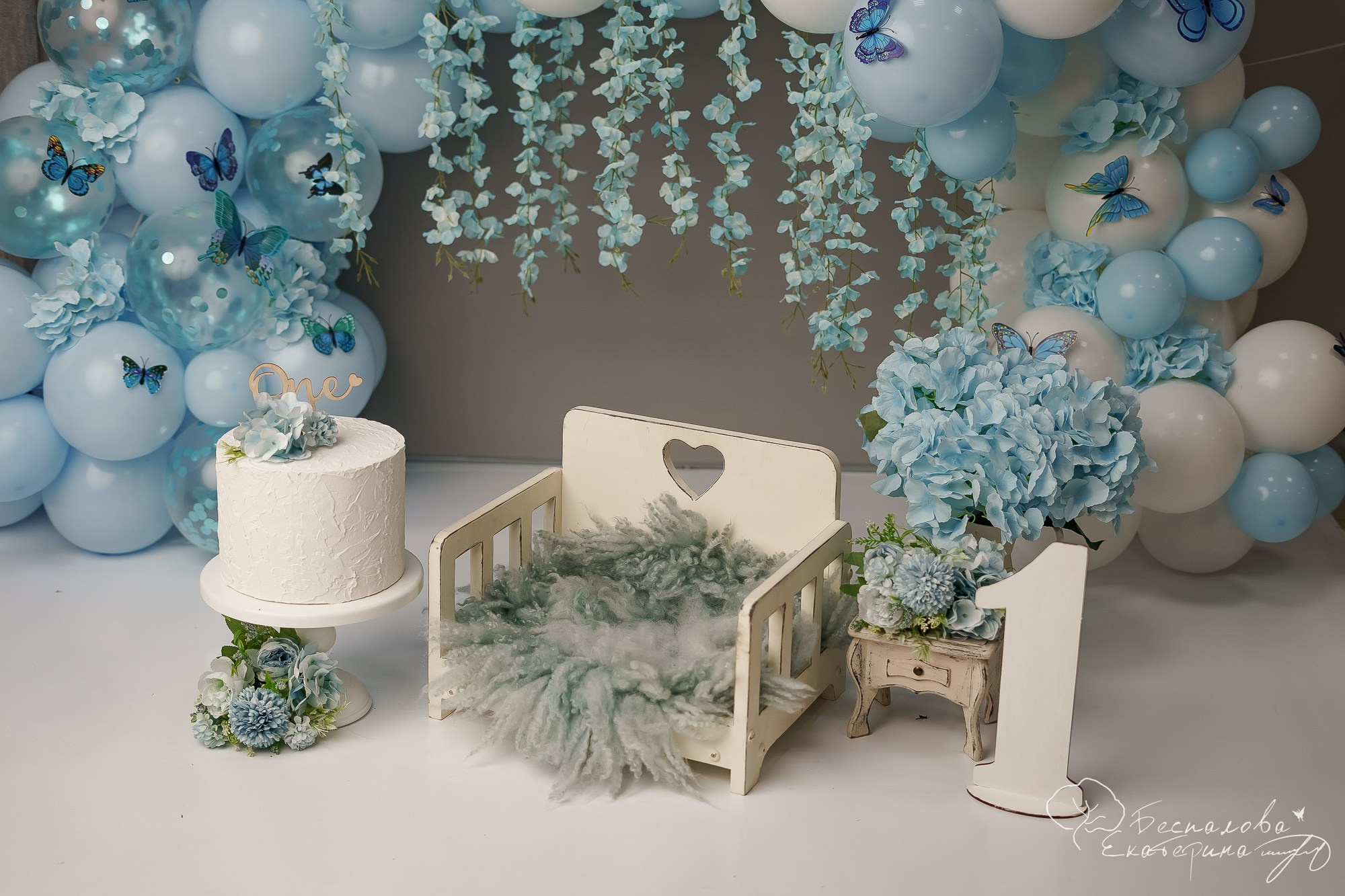 Шары к тарифу «годик эксклюзив». Фотограф новорожденных в г. Павлово Беспалова Екатерина