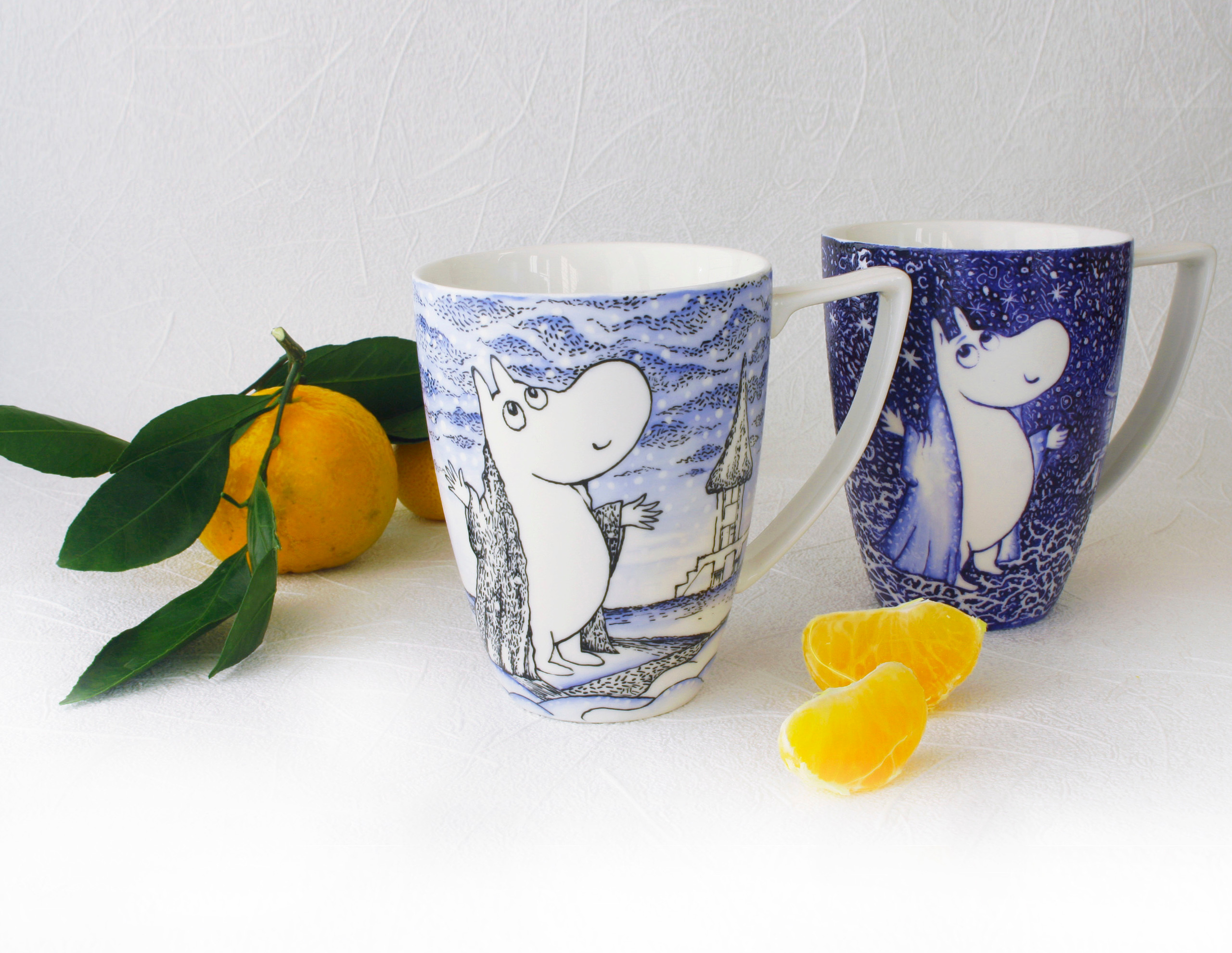 Кружка Муми-тролль и первый снег. Роспись фарфора в Санкт-Петербурге