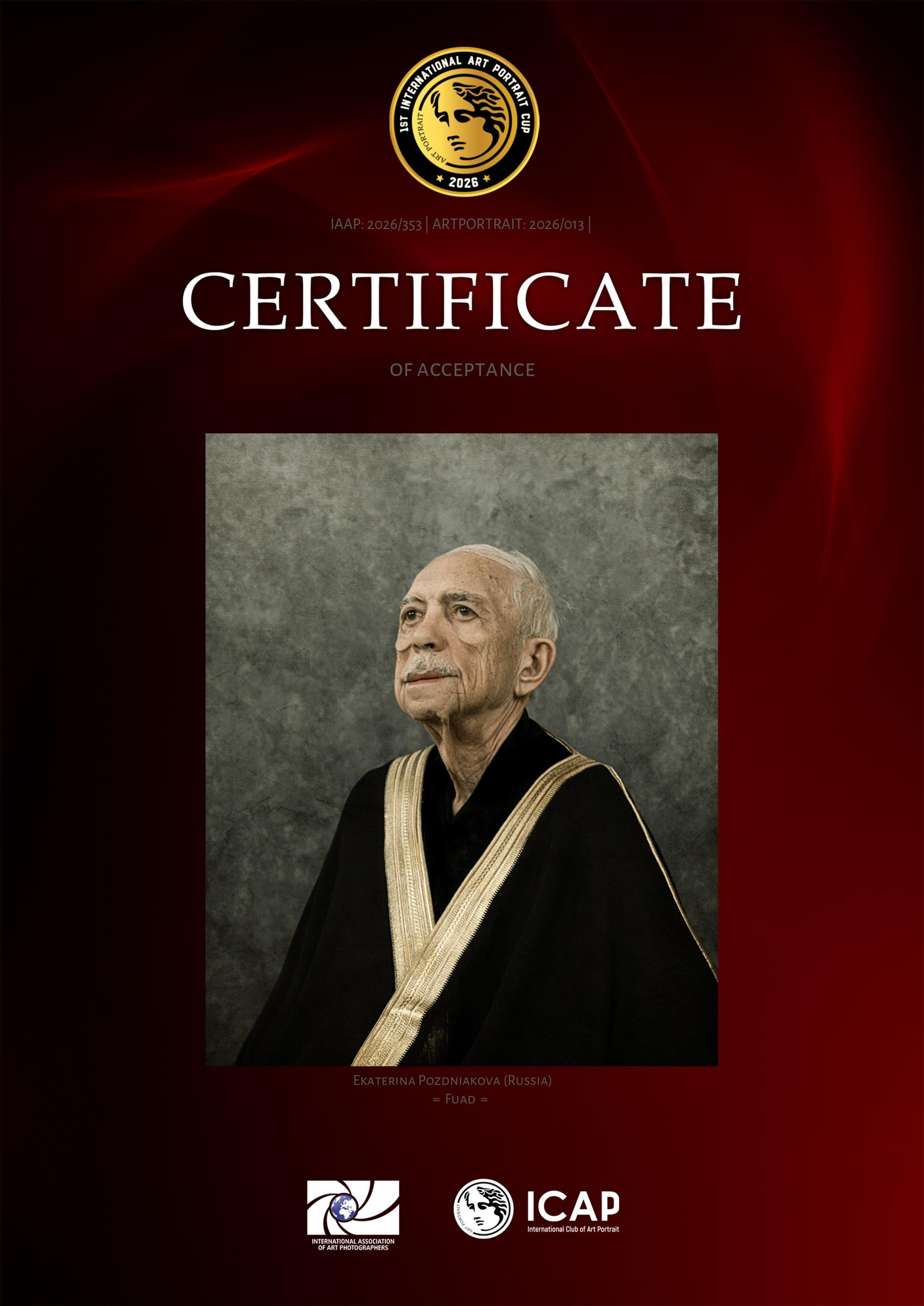 1st International Art Portrait Cup. Art Рhotographer Russia/Moscow
