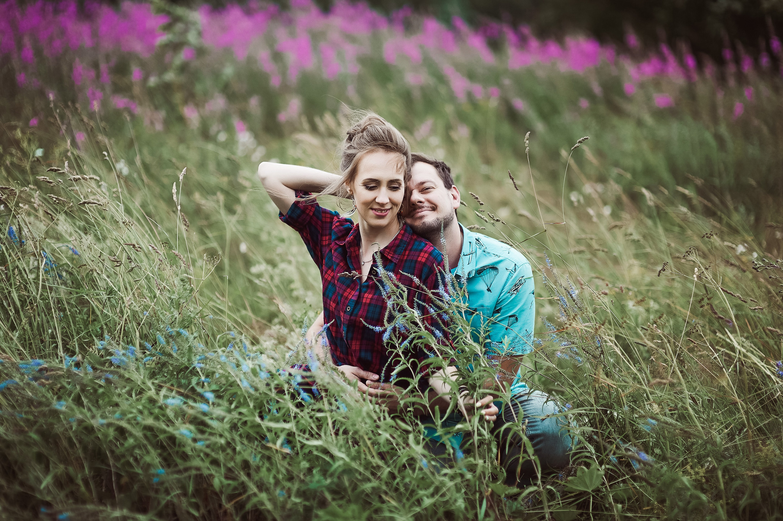 Александра и Вячеслав (фотосессия Love story на природе). Портретный, семейный и свадебный фотограф в Санкт-Петербурге и в Пушкине Ширяев Денис