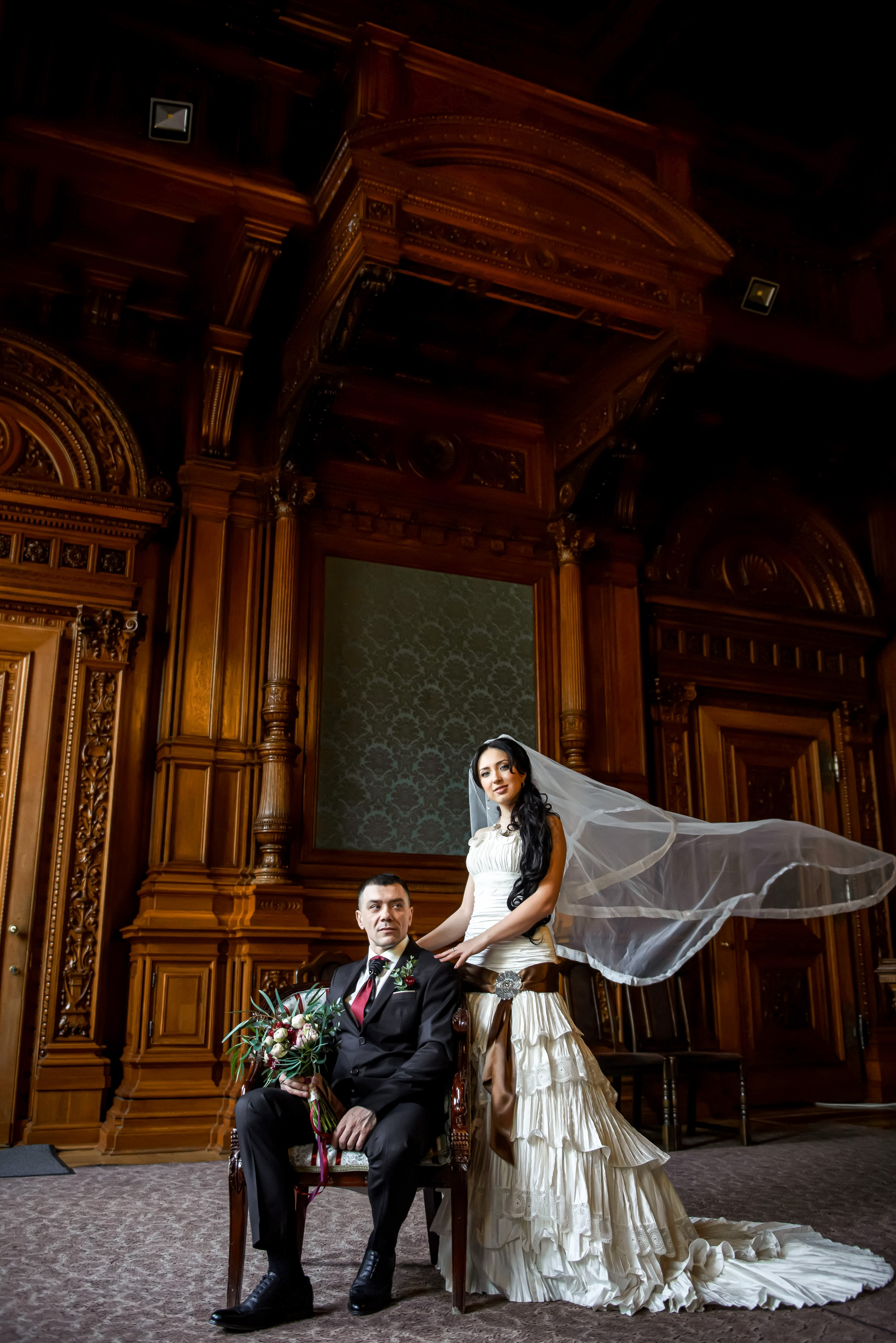 Свадебная фотосессия в Доме Архитектора на Большой Морской ул. Портретный, семейный и свадебный фотограф в Санкт-Петербурге и в Пушкине Ширяев Денис