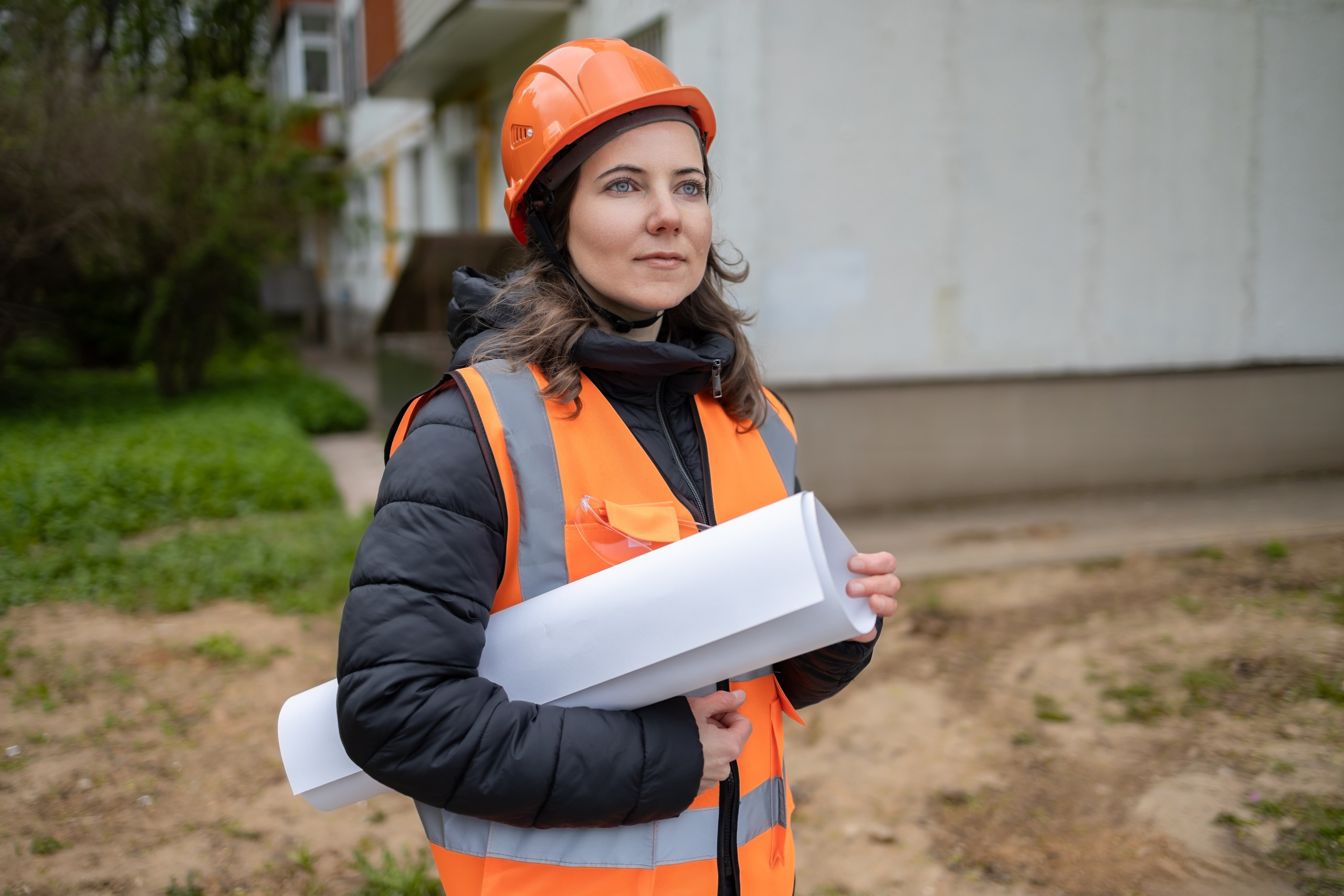 Фотосессия «Стройка» модель Ирина. Репортажный, семейный и студийный фотограф в Москве Демин Алексей