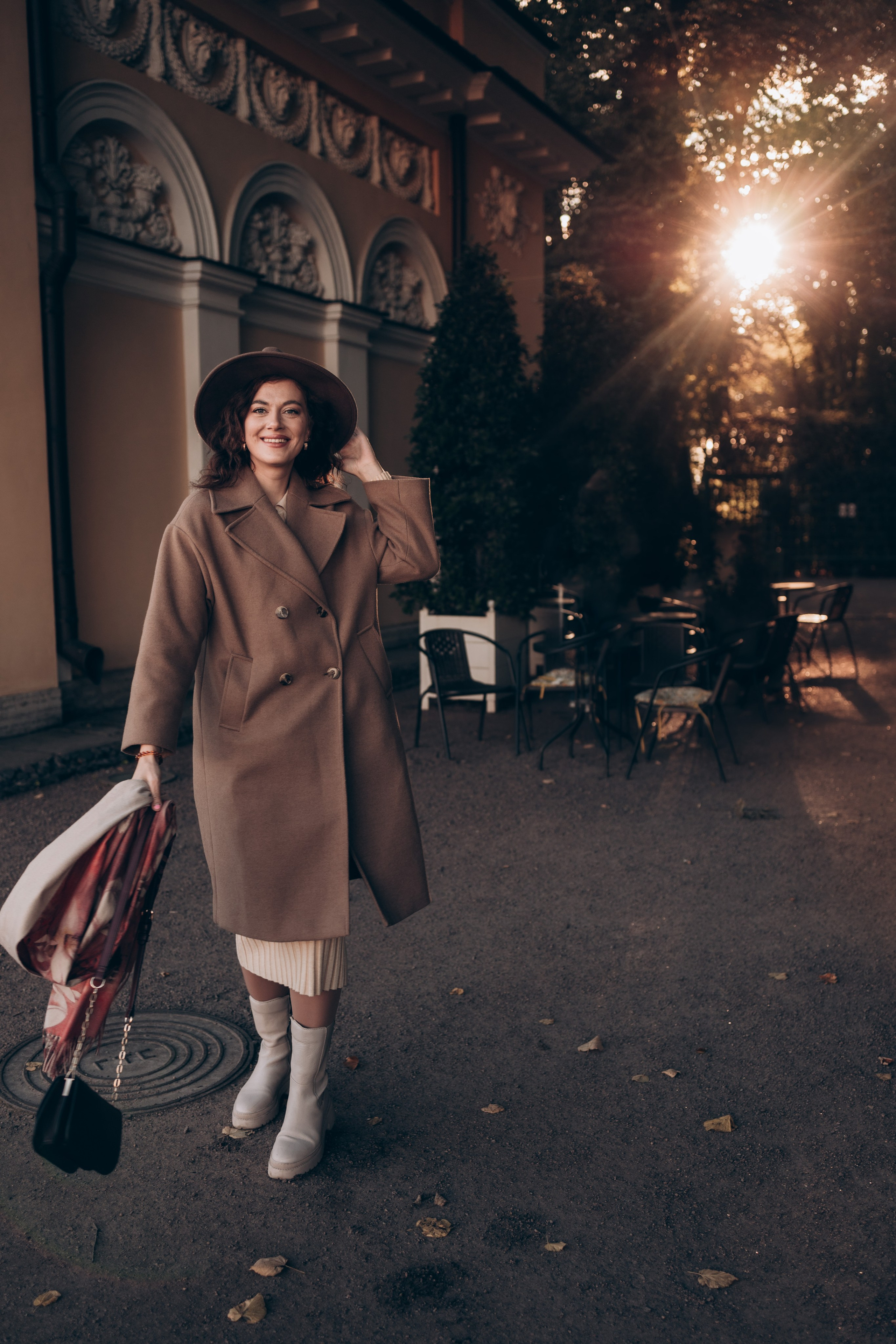 Женская осенняя фотосессия в Летнем саду. Семейный и детский фотограф в Санкт-Петербурге Павлова Елена