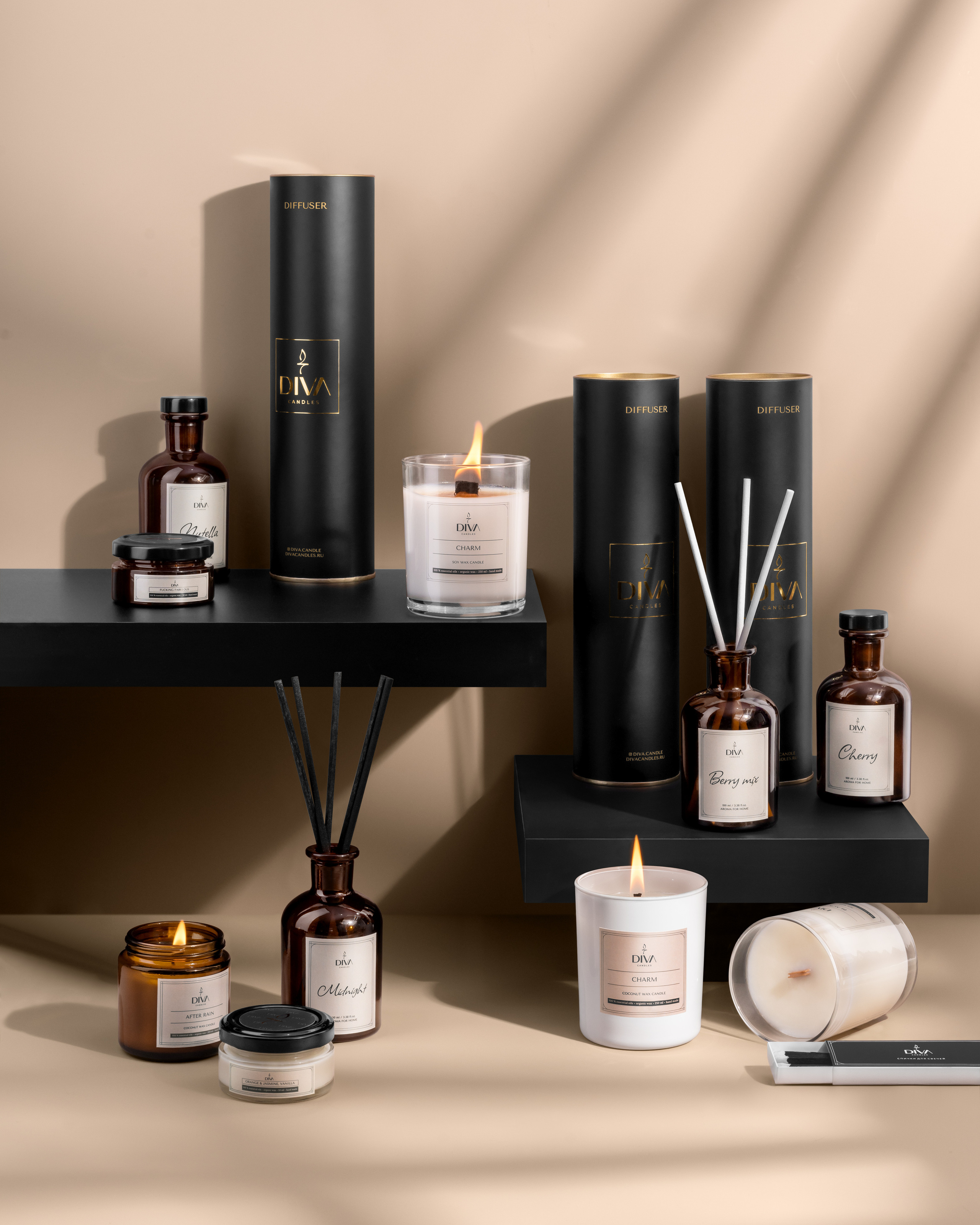 Предметный фотограф. Съемка свечей и диффузоров