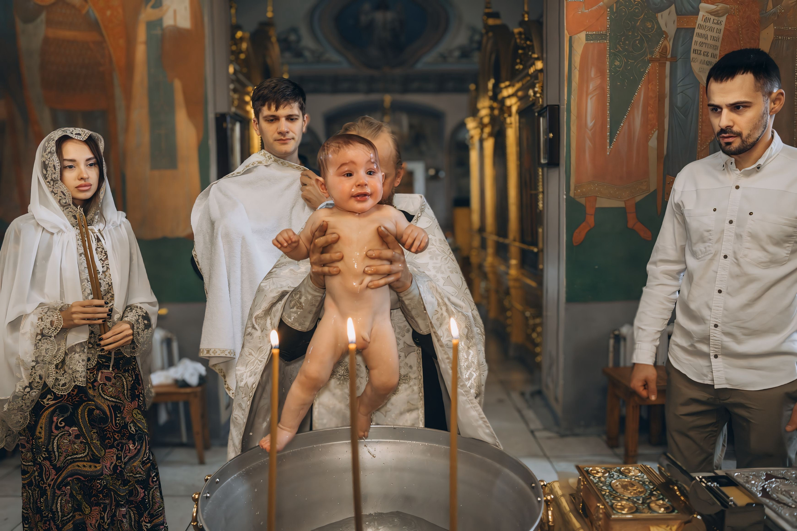 Таинство Крещения Демида. Фотограф Ольга Рубцова в Москве и Московской области