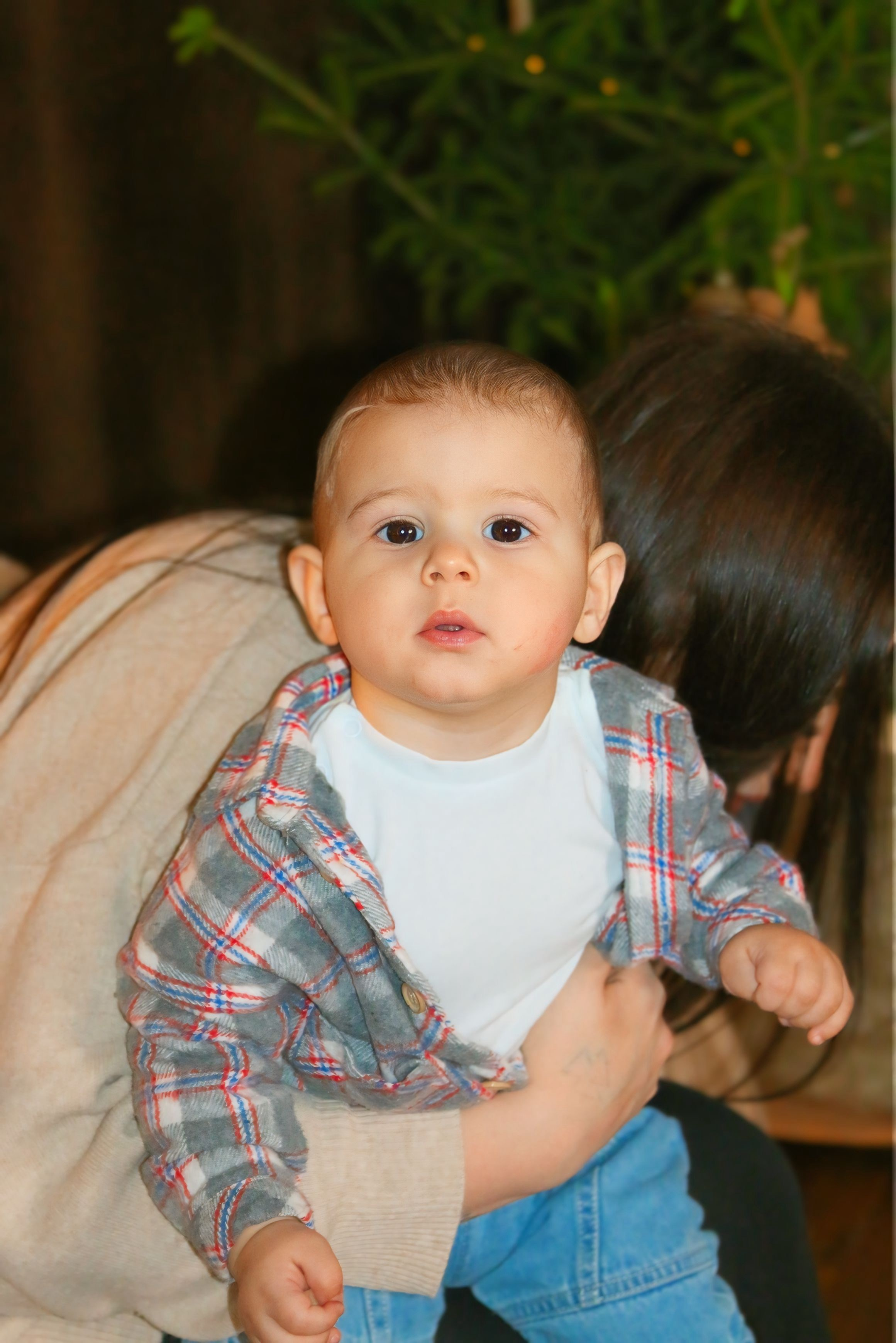 Новогодняя фотосессия мамы с сыном