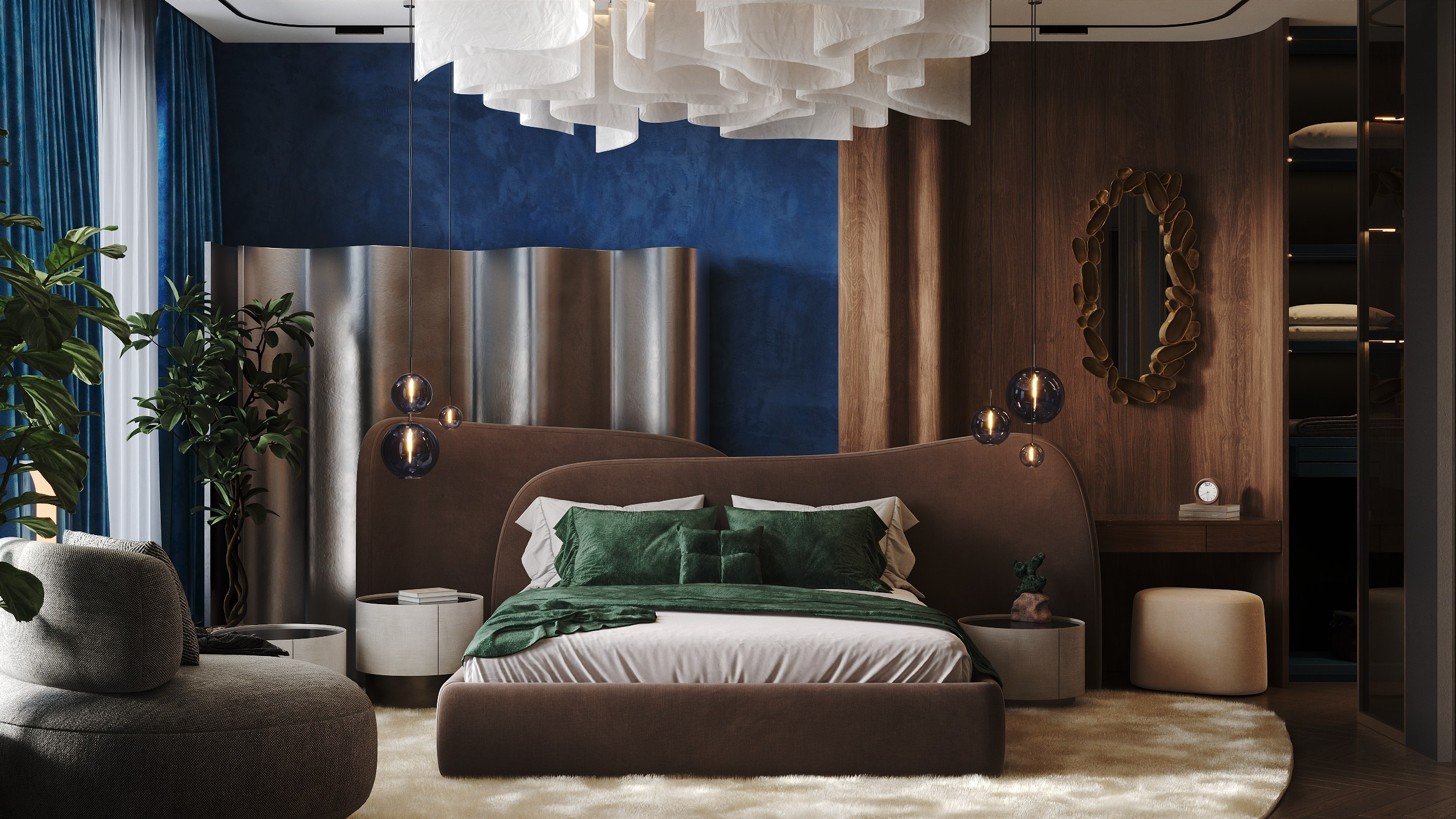 Deep Azure & Emerald Harmony. 3D Визуализация