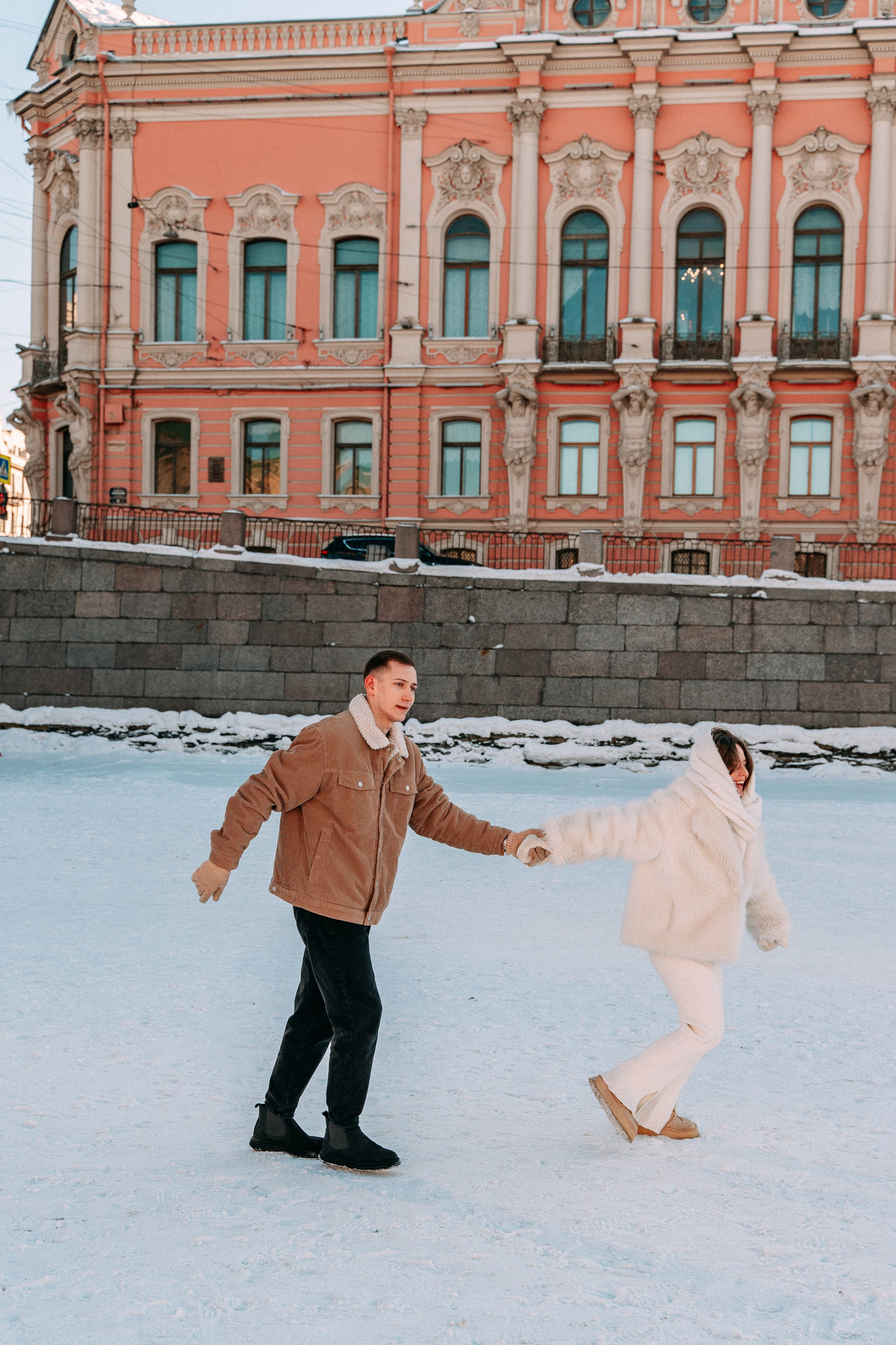 Лавстори на льду по рекам и каналам Санкт-Петербурга