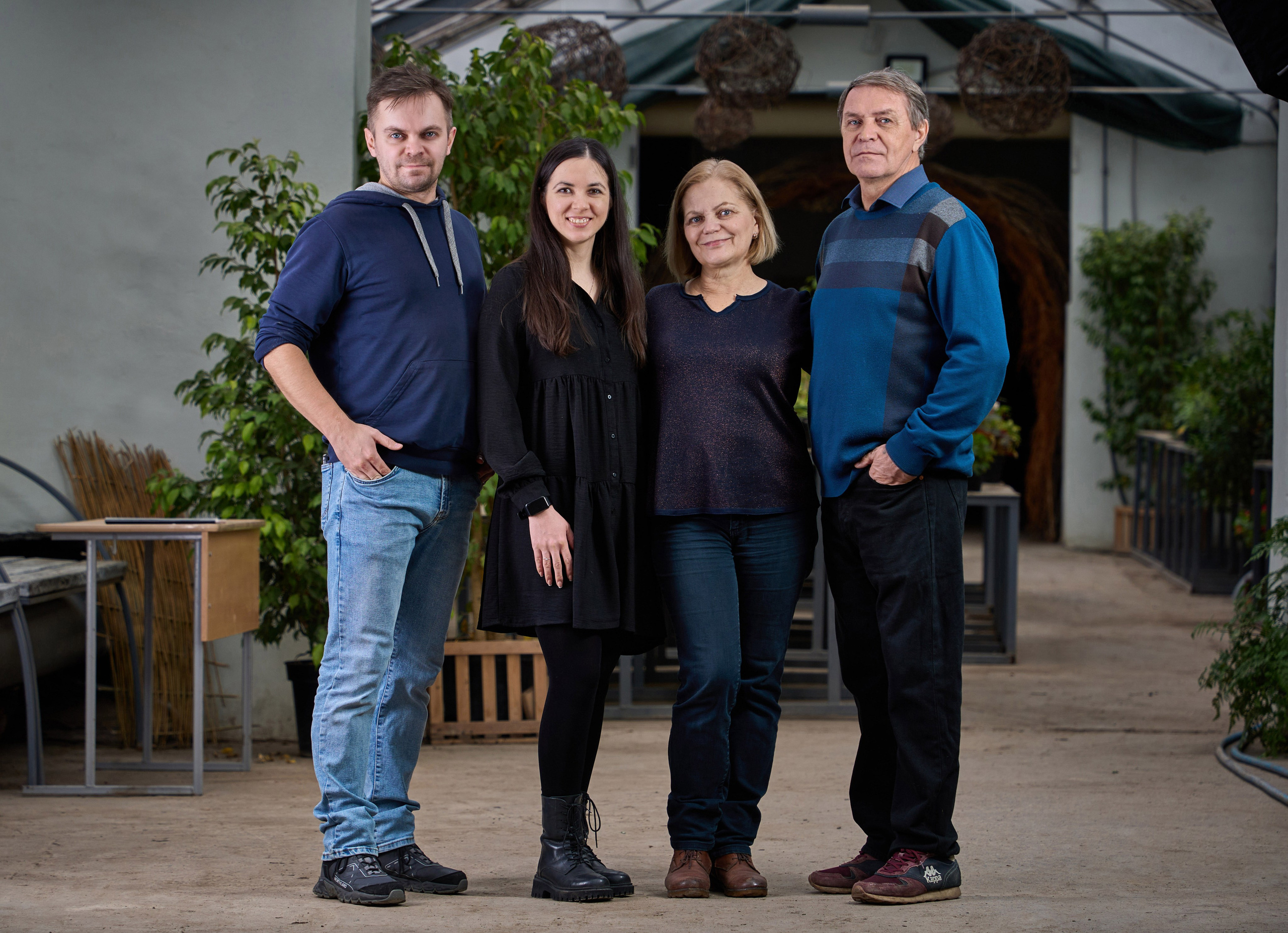 семейное фото оранжерея