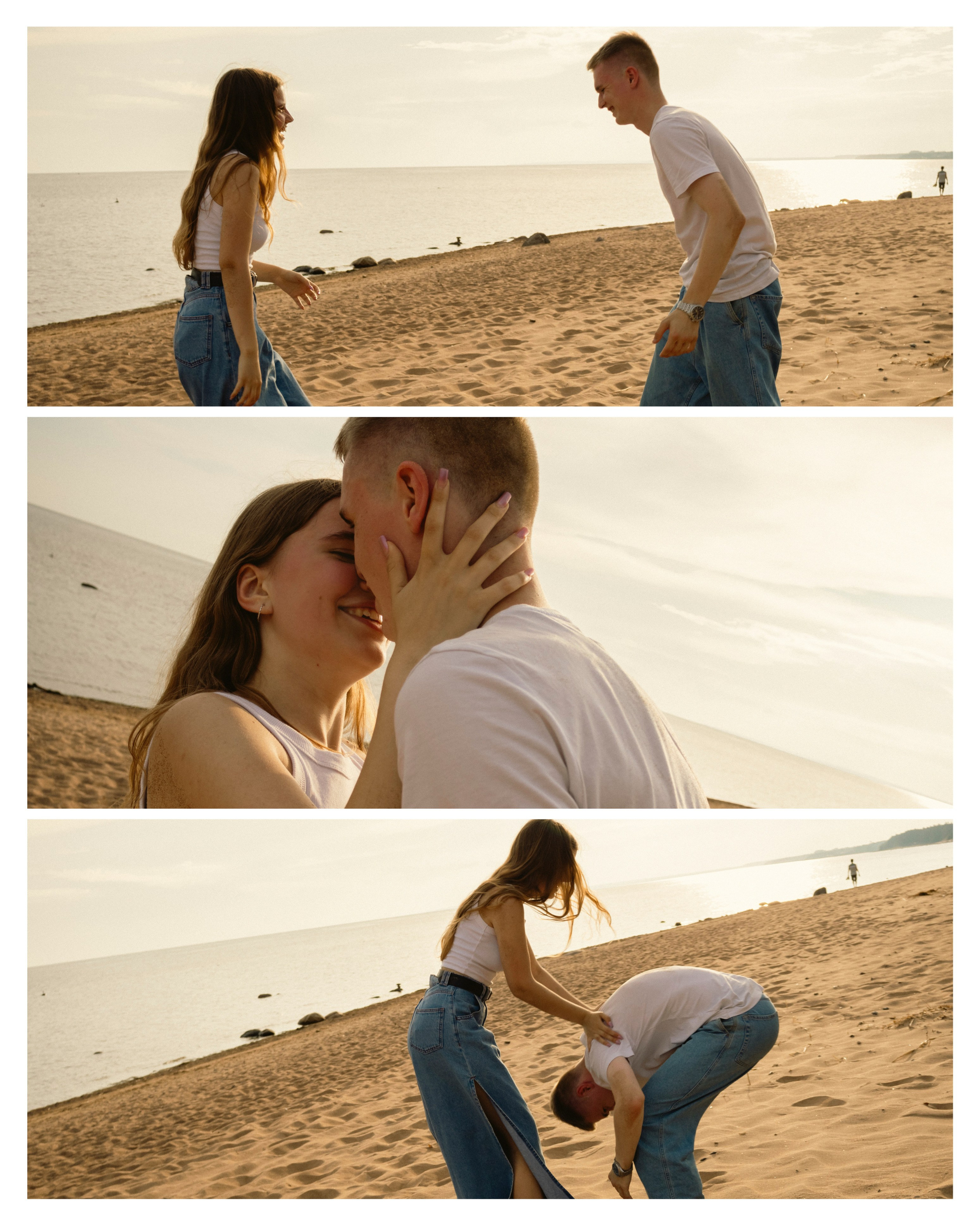 Максим и Анастасия на берегу Финского залива. Varygraphy