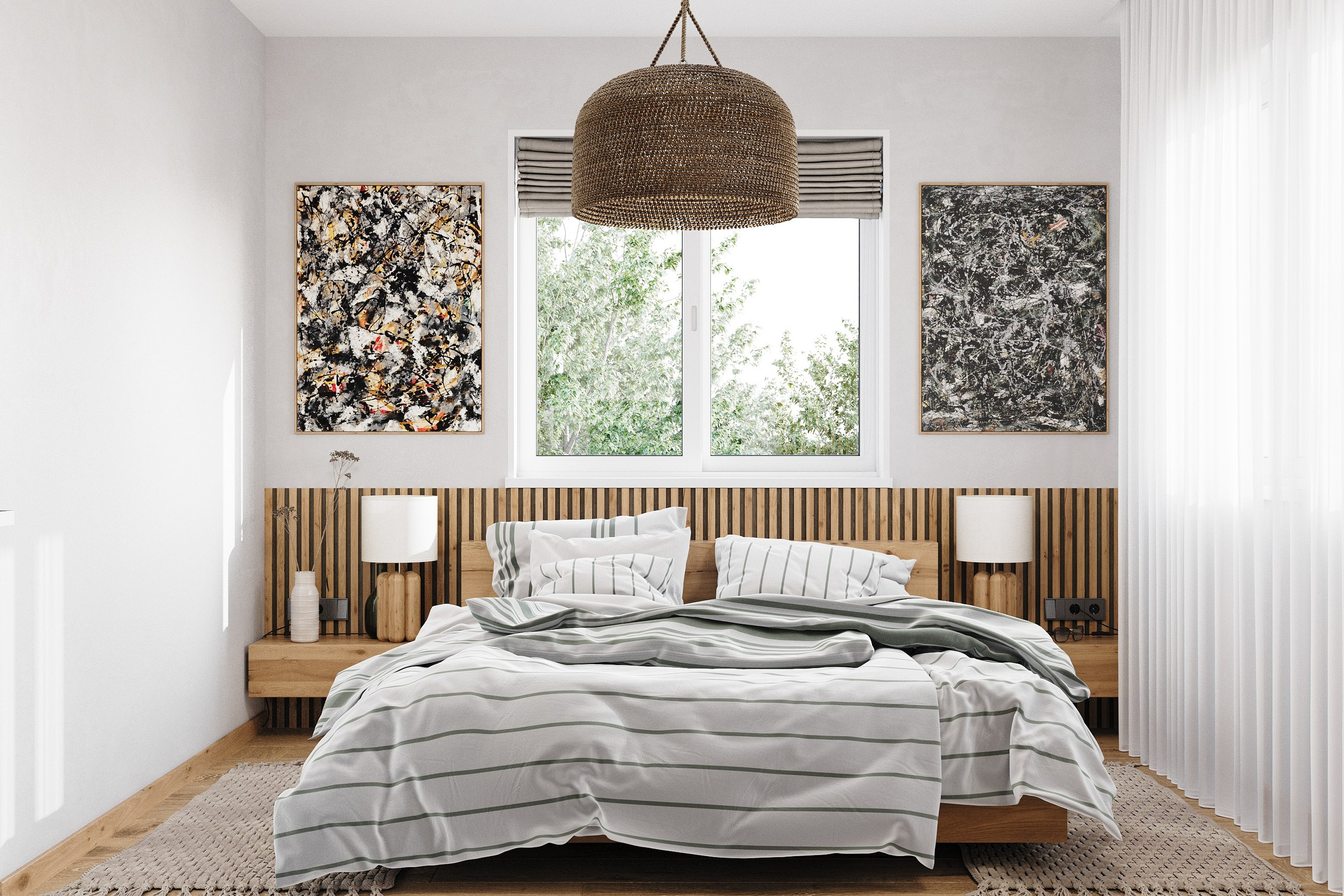 Спальня в загородном доме. Студия 3d визуализации Arcviz