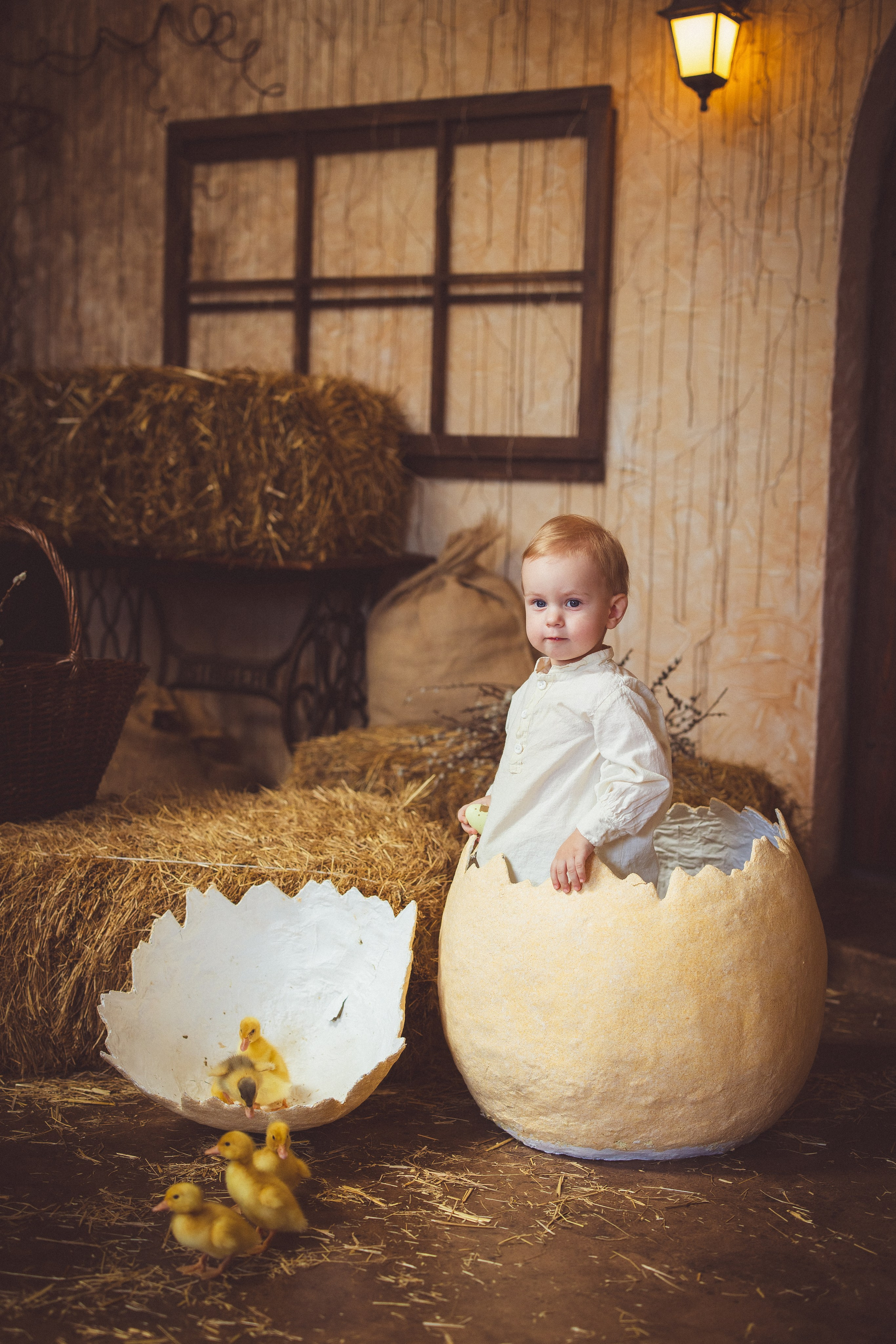 Пасхальный фотопроект с козочкой и утятами, в фотостудии «Эль» 2024 г. Семейный и детский фотограф в Краснодаре Анна Трашкова