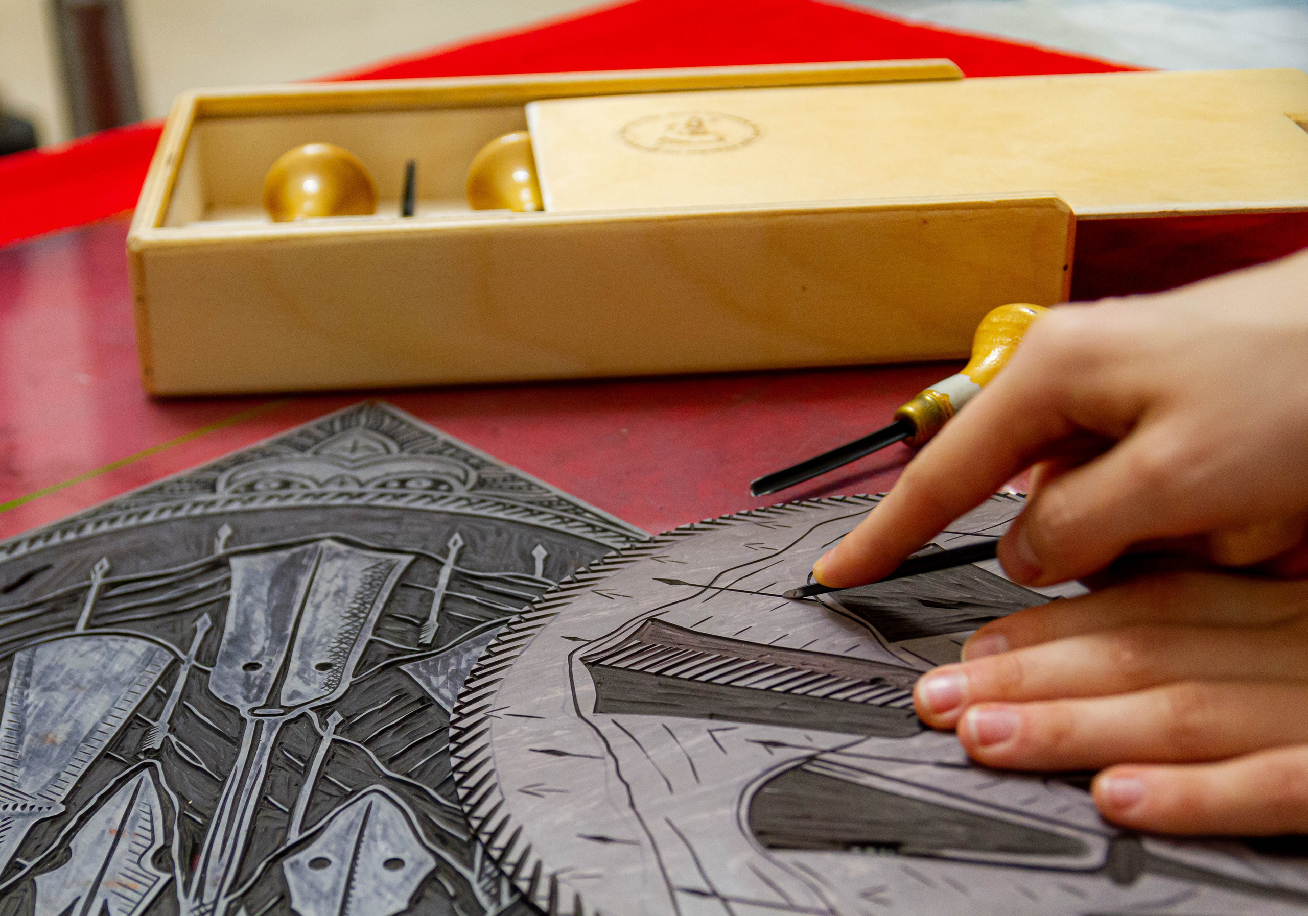 Мастер класс по линогравюре. Твой фотограф Алина Кочергина