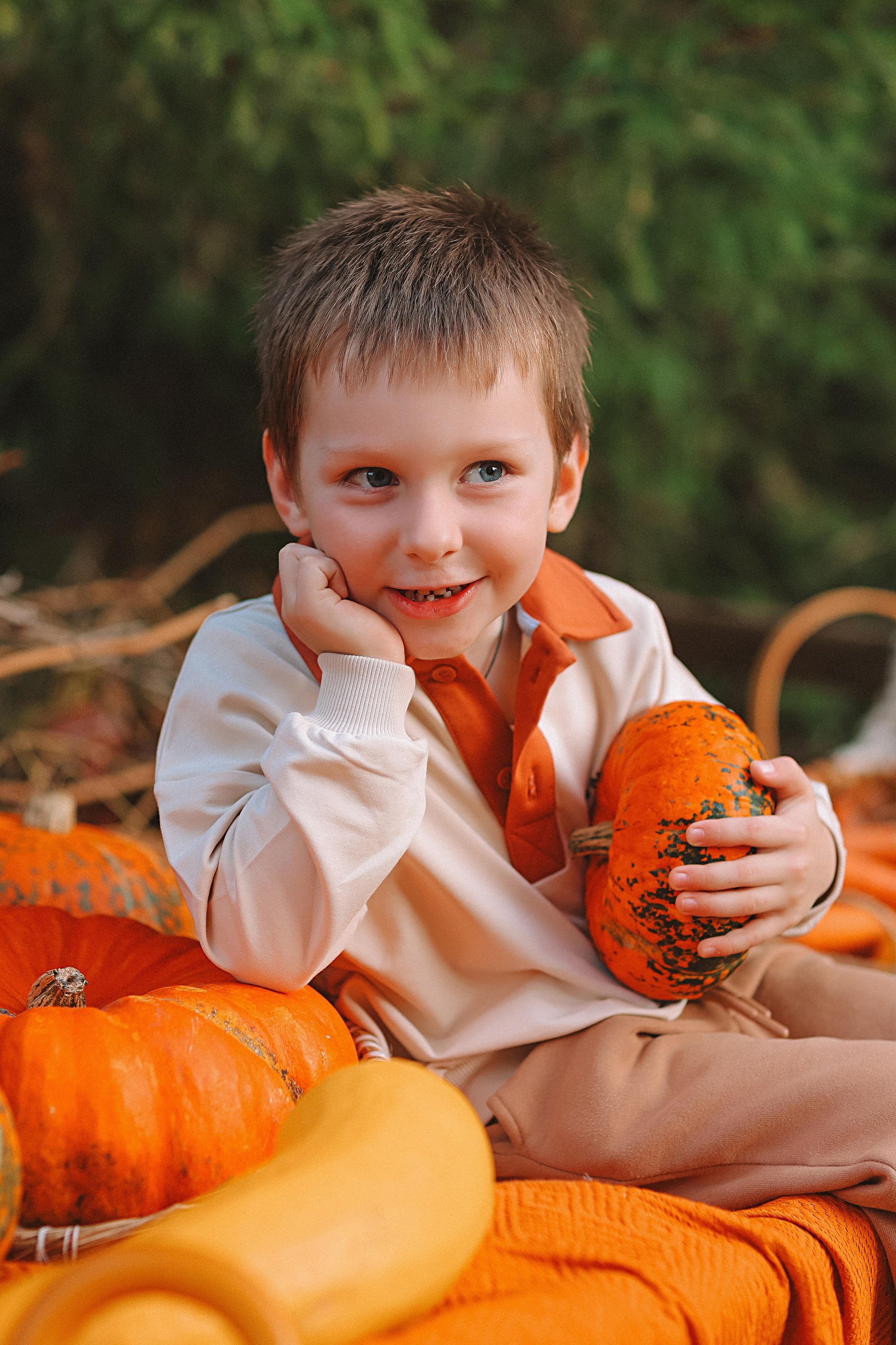 Тыквы. Семейный фотограф Тюмень, фотограф на роды Салмина Мария
